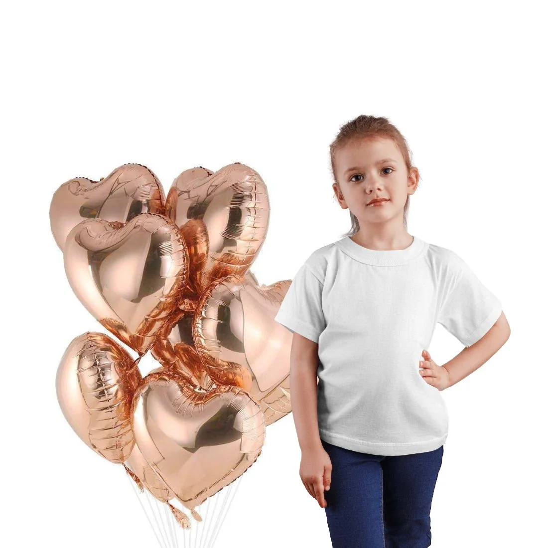 Rose Gold Heart Shape Foil Balloon 18″ inch for Anniversary, Valentine Party & Happy Birthday Party Pack of 10 - Premium Handcrafted 300 GSM Foil Balloon by Party Decor Mall India - View 6