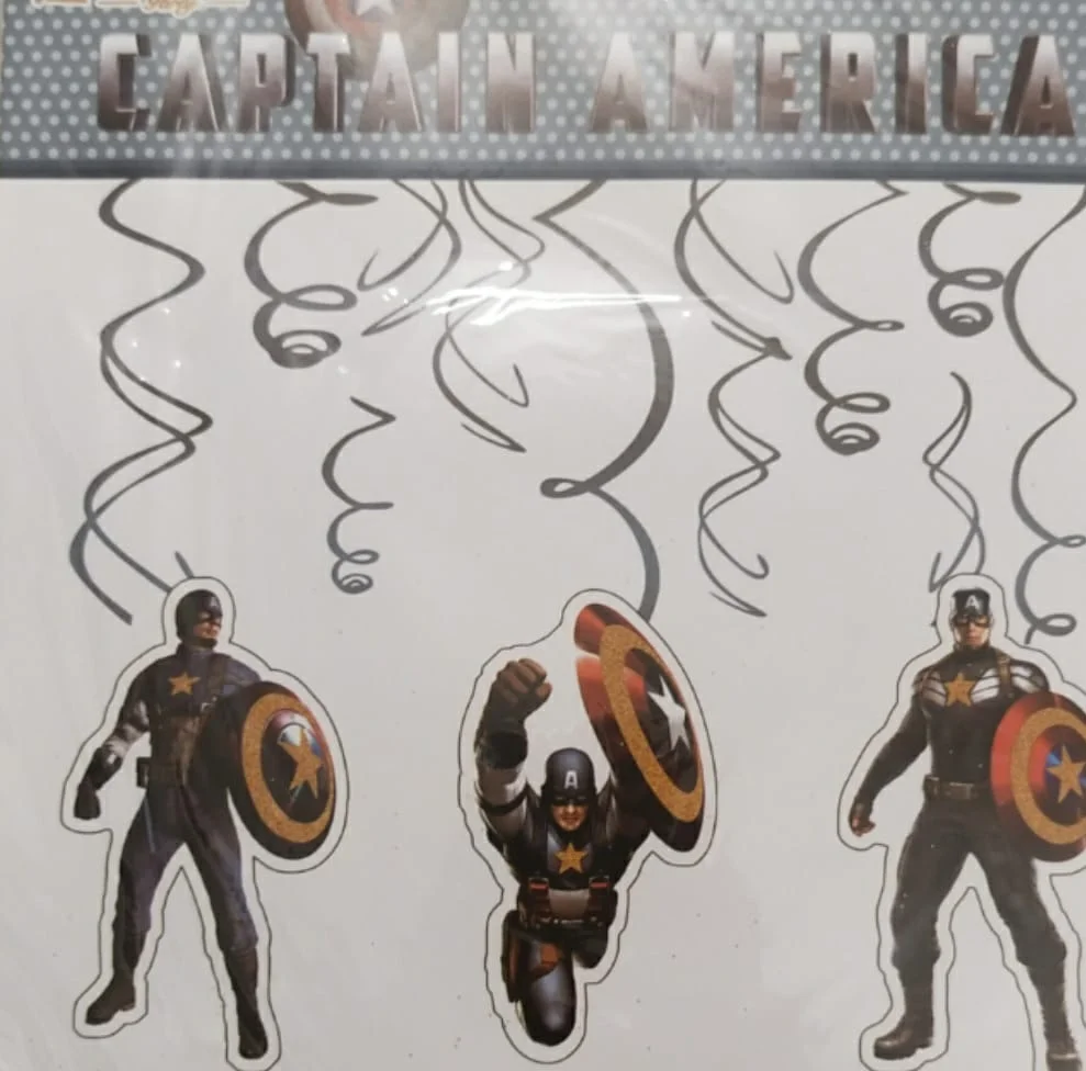 Captain America Tassel Dangler for Happy Birthday Decoration