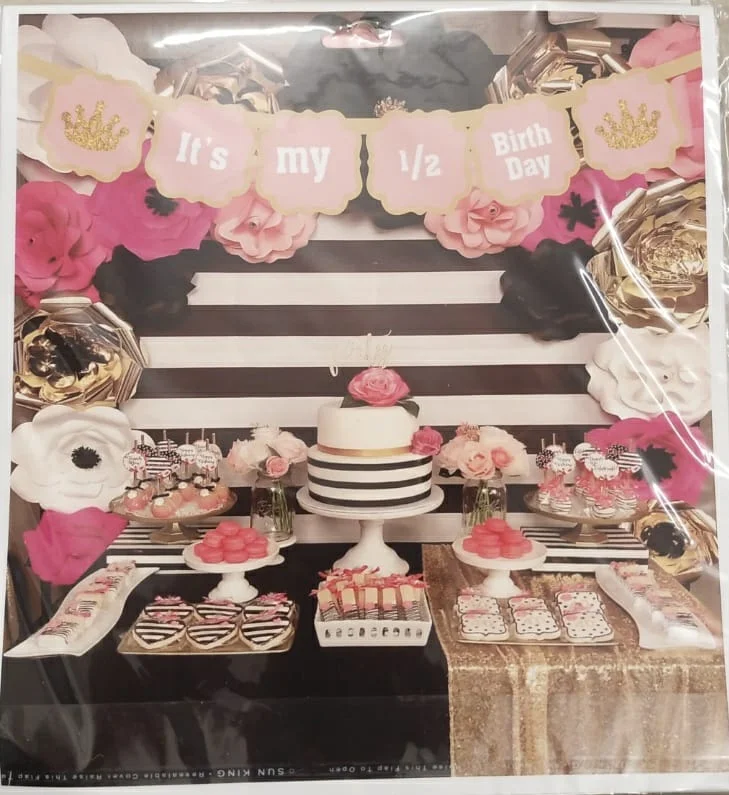 It's My 1/2 Birthday Crown Banner for Birthday Party Decoration