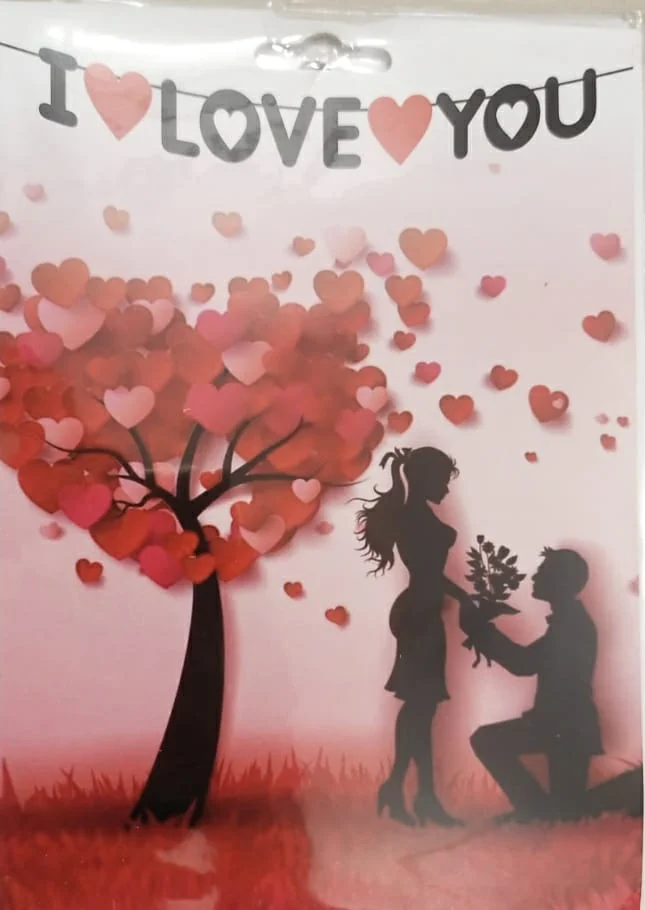 I Love You Dangler Red & Black for Valentine Day, Anniversary Decoration