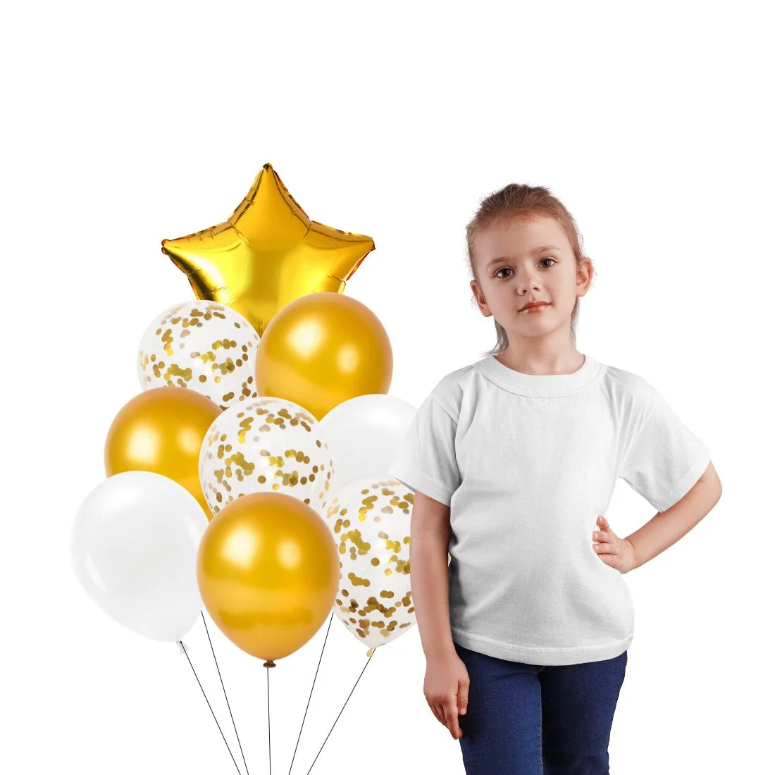 9 Pcs Set Star, Confetti & Latex Balloon - Premium Handcrafted 300 GSM Party Supplies by Party Decor Mall India - View 4