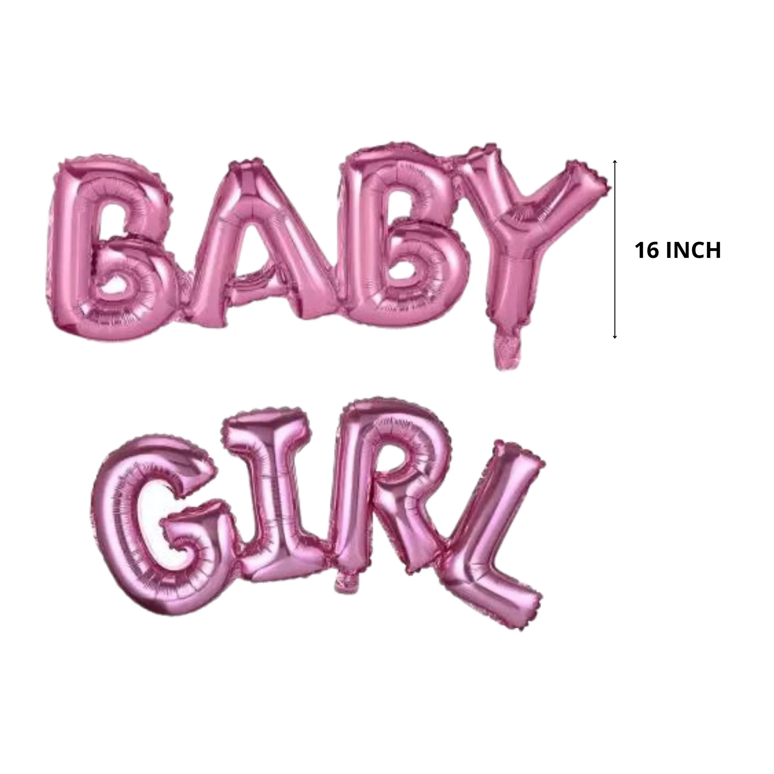 Baby Girl Foil Balloon, Birthday Decoration - Premium Handcrafted 300 GSM Birthday Decoration, Party Supplies by Party Decor Mall India - View 2