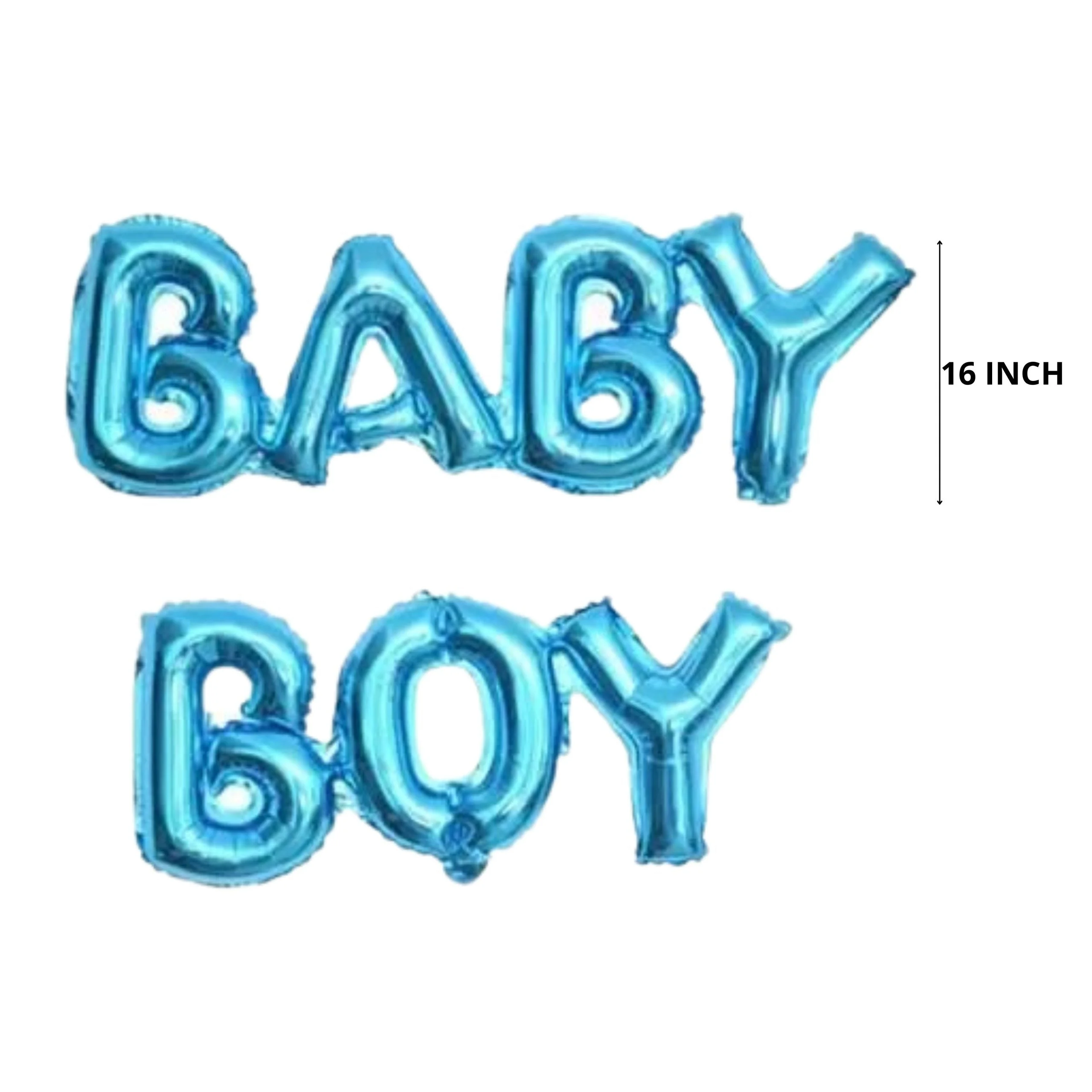 Baby Boy Foil Balloon, Birthday Decoration (Blue) - Premium Handcrafted 300 GSM Birthday Decoration, Party Supplies by Party Decor Mall India - View 2