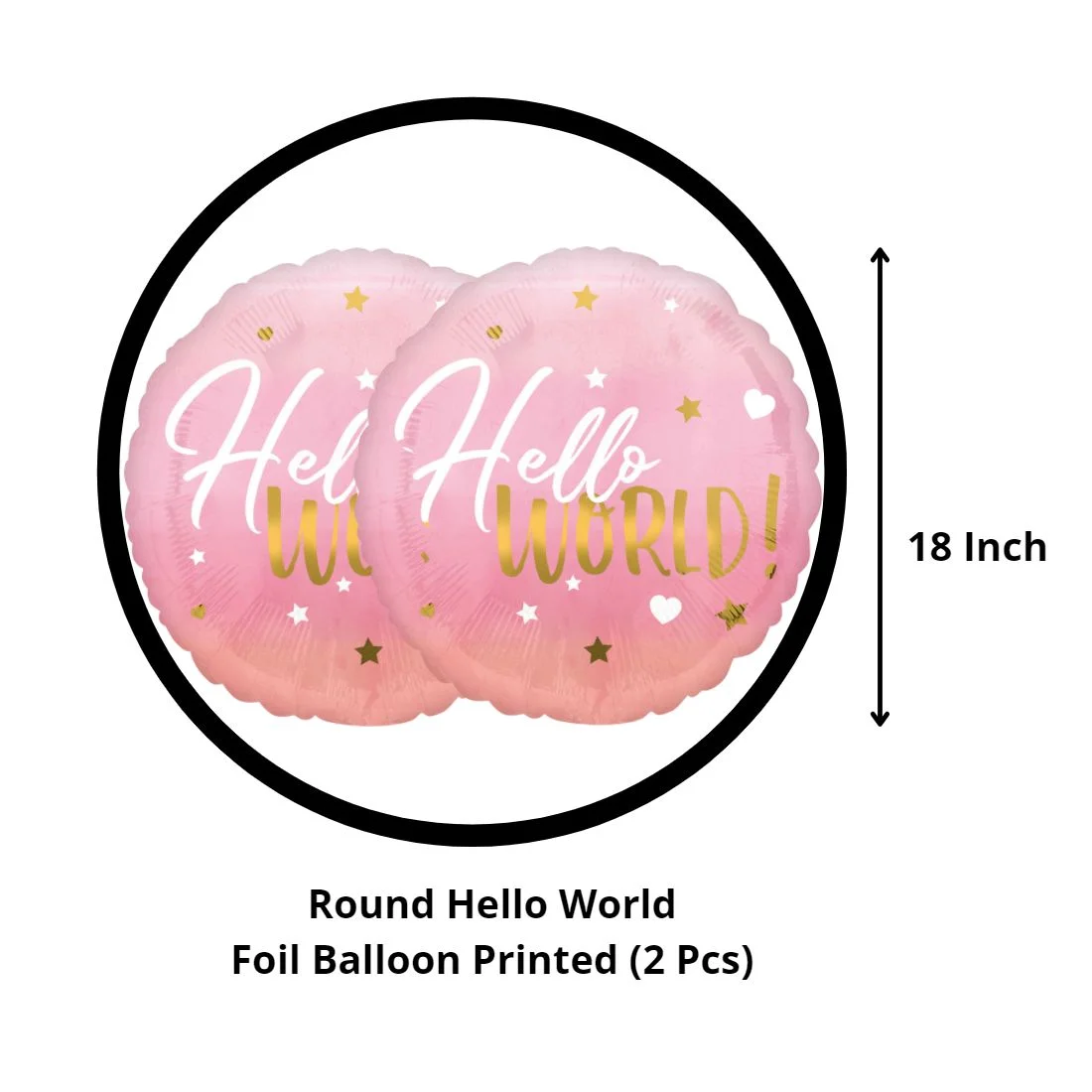 Oh Baby Pink Shower Welcome New Born Baby Decorative Foil Balloon Set of 5 - Premium Handcrafted 300 GSM Balloon Kit by Party Decor Mall India - View 4