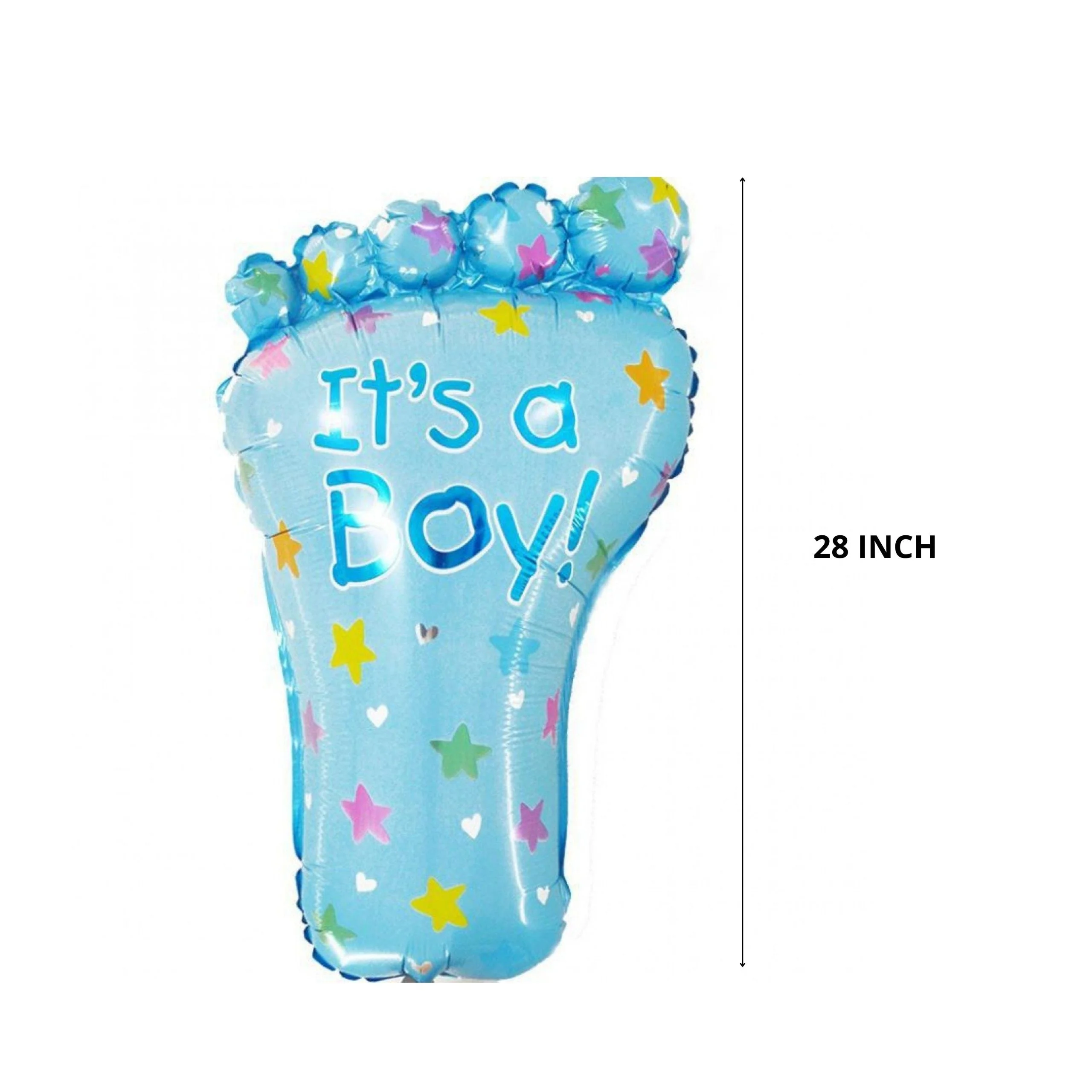 Its a Boy Baby Foot Foil Balloons (Set of 5pcs.) - Premium Handcrafted 300 GSM Foil Balloons, Balloons by Party Decor Mall India - View 3