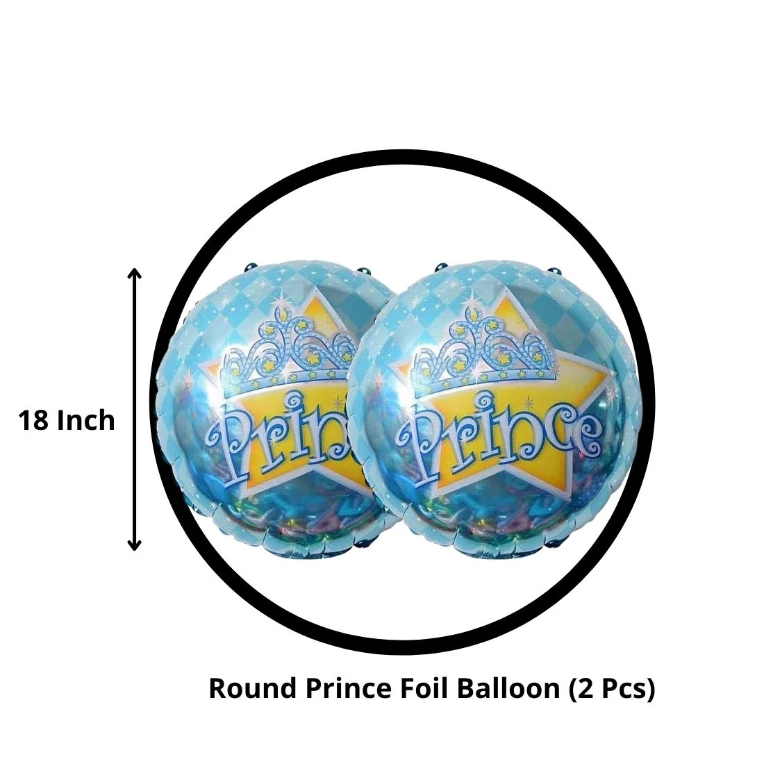 Prince Happy Birthday Foil Balloon Birthday Celebration Balloons, Birthday Theme Decoration Foil Balloon - 5 Pcs - Premium Handcrafted 300 GSM Balloons by Party Decor Mall India - View 3
