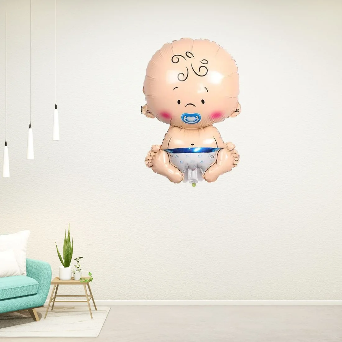 Baby Boy Shower Birthday Balloons - Its a Boy Birthday Party Foil Balloon - Premium Handcrafted 300 GSM Balloons by Party Decor Mall India - View 3