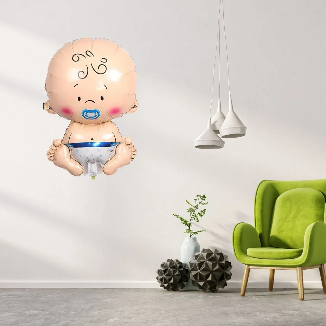 Baby Boy Shower Birthday Balloons - Its a Boy Birthday Party Foil Balloon - Premium Handcrafted 300 GSM Balloons by Party Decor Mall India - View 5