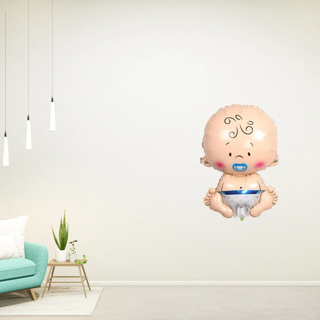 Baby Boy Shower Birthday Balloons - Its a Boy Birthday Party Foil Balloon - Premium Handcrafted 300 GSM Balloons by Party Decor Mall India - View 6