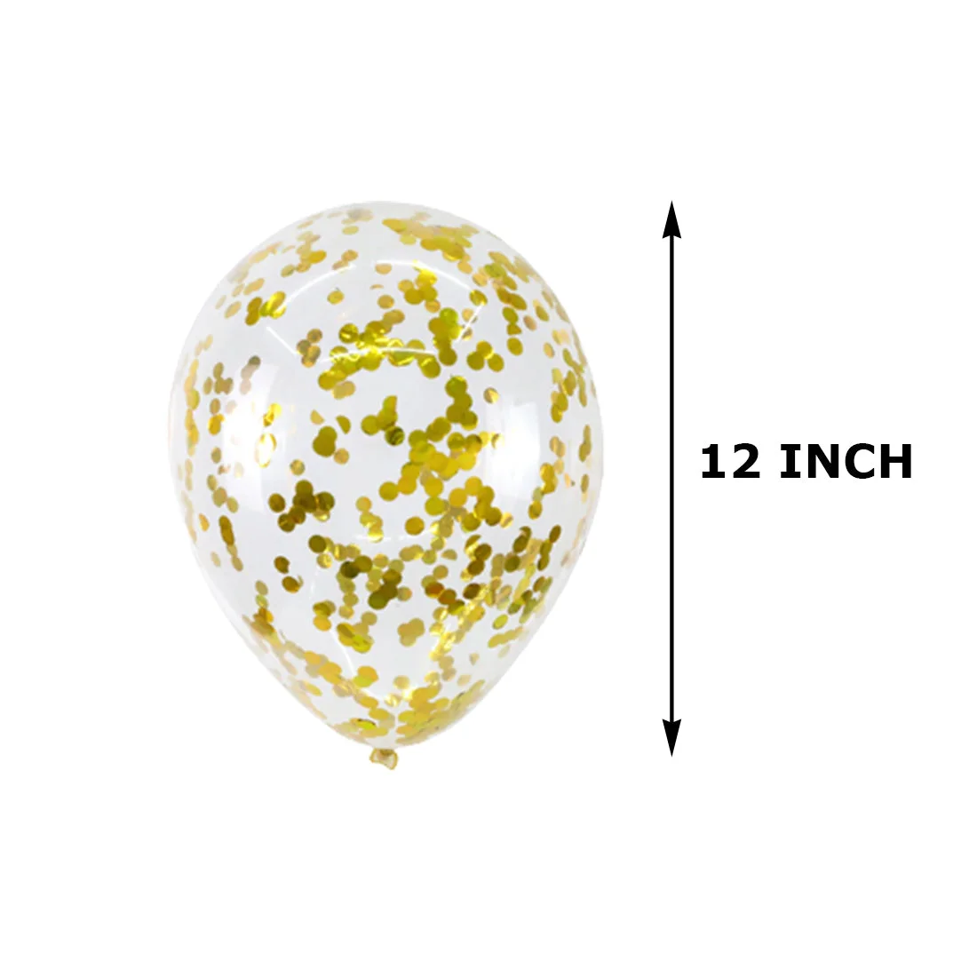 Gold Confetti Balloons - 12″ Balloons - Premium Handcrafted 300 GSM Balloons by Party Decor Mall India - View 2