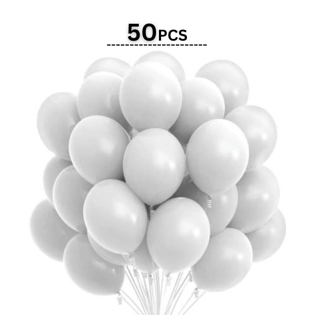 Grey Pastel Latex Balloon (50 Pcs Set) For Engagement, Wedding and Valentines Day Or Birthday Party Celebration Decoration - Premium Handcrafted 300 GSM Balloons & Decor by Party Decor Mall India - View 3