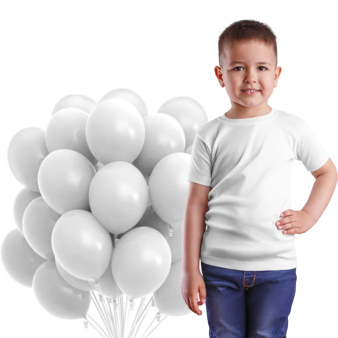 Grey Pastel Latex Balloon (50 Pcs Set) For Engagement, Wedding and Valentines Day Or Birthday Party Celebration Decoration - Premium Handcrafted 300 GSM Balloons & Decor by Party Decor Mall India - View 4