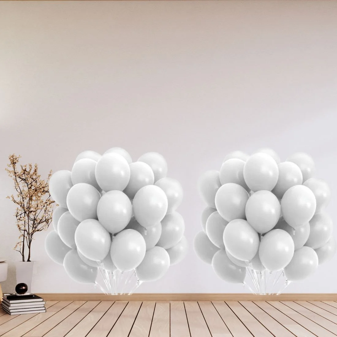 Grey Pastel Latex Balloon (50 Pcs Set) For Engagement, Wedding and Valentines Day Or Birthday Party Celebration Decoration - Premium Handcrafted 300 GSM Balloons & Decor by Party Decor Mall India - View 6