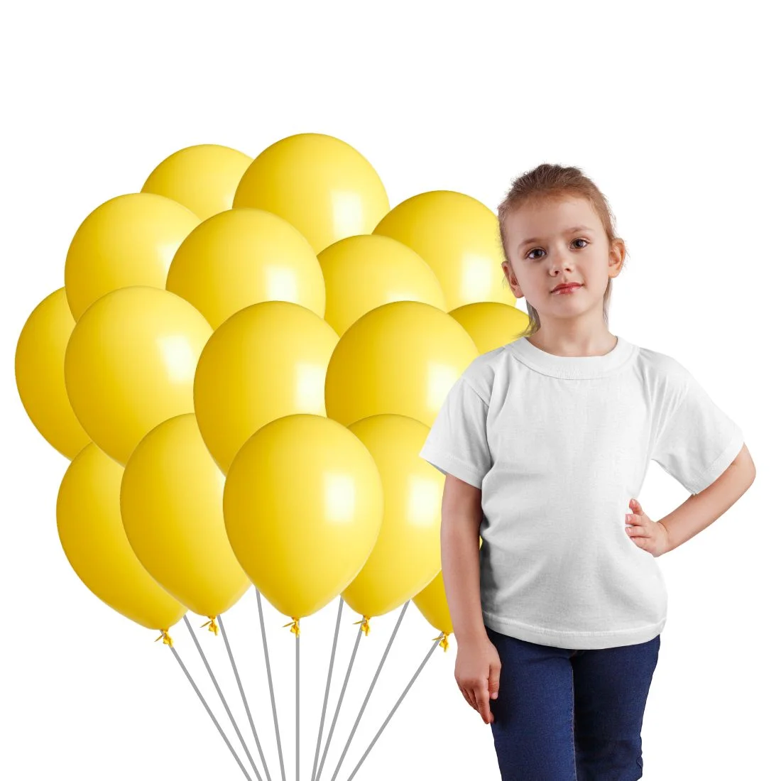 Yellow Pastel Latex Balloon (50 Pcs Set) For Engagement, Wedding and Valentines Day Or Birthday Party Celebration Decoration - Premium Handcrafted 300 GSM Balloons & Decor by Party Decor Mall India - View 4