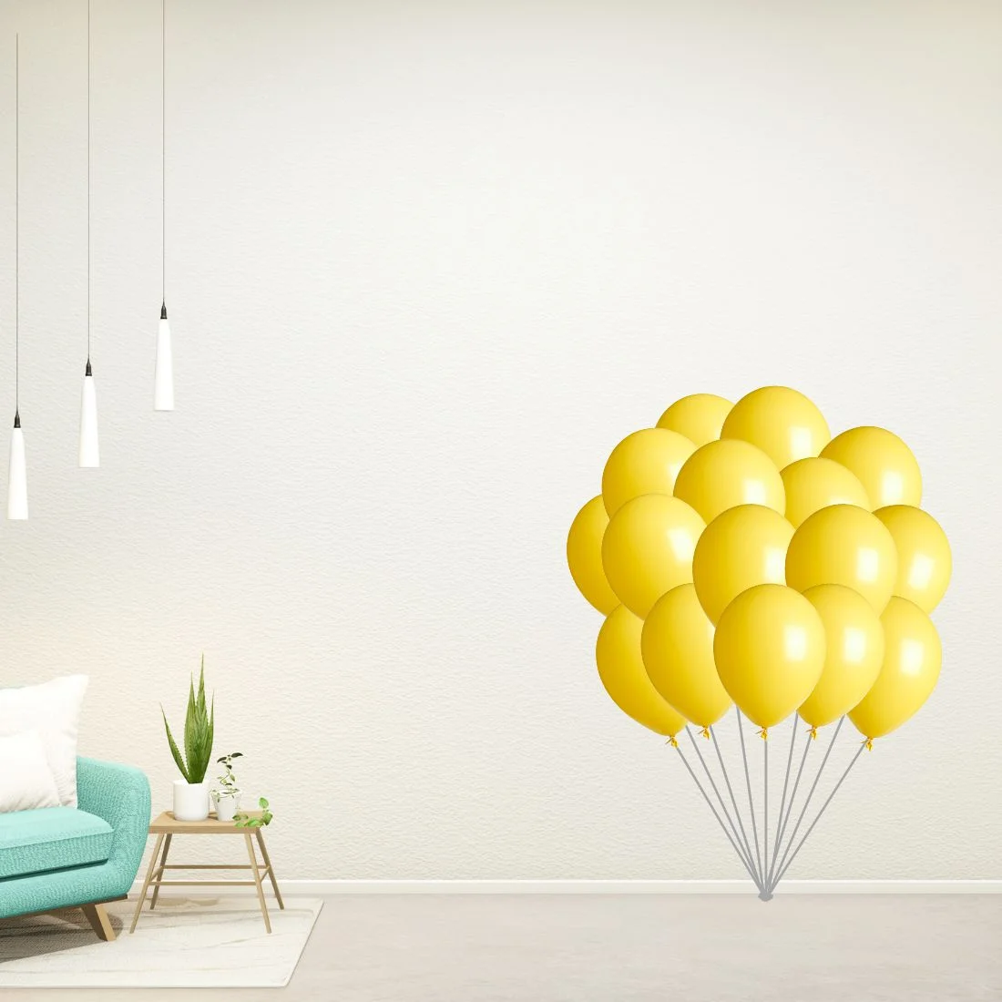 Yellow Pastel Latex Balloon (50 Pcs Set) For Engagement, Wedding and Valentines Day Or Birthday Party Celebration Decoration - Premium Handcrafted 300 GSM Balloons & Decor by Party Decor Mall India - View 5