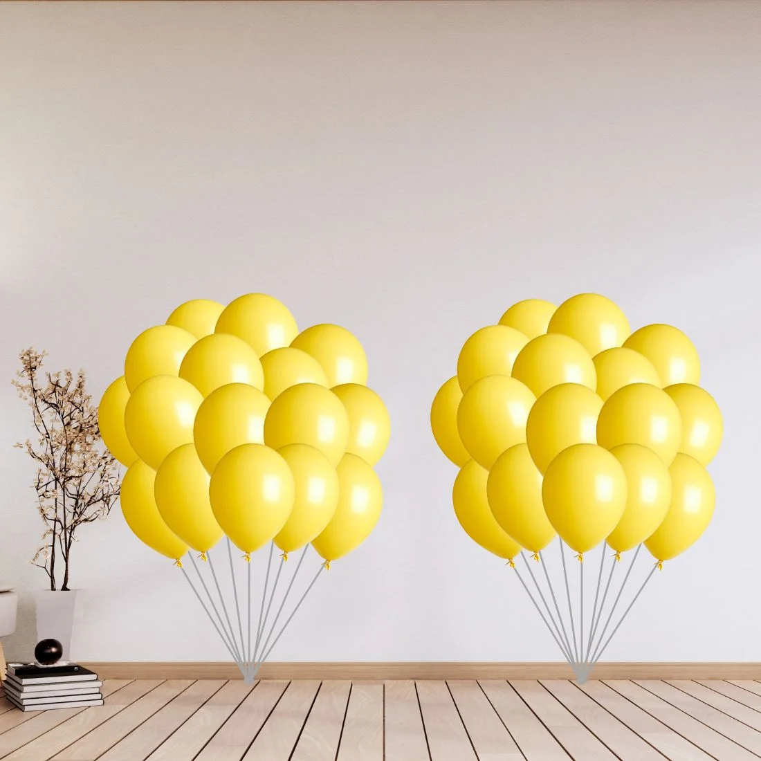 Yellow Pastel Latex Balloon (50 Pcs Set) For Engagement, Wedding and Valentines Day Or Birthday Party Celebration Decoration - Premium Handcrafted 300 GSM Balloons & Decor by Party Decor Mall India - View 6