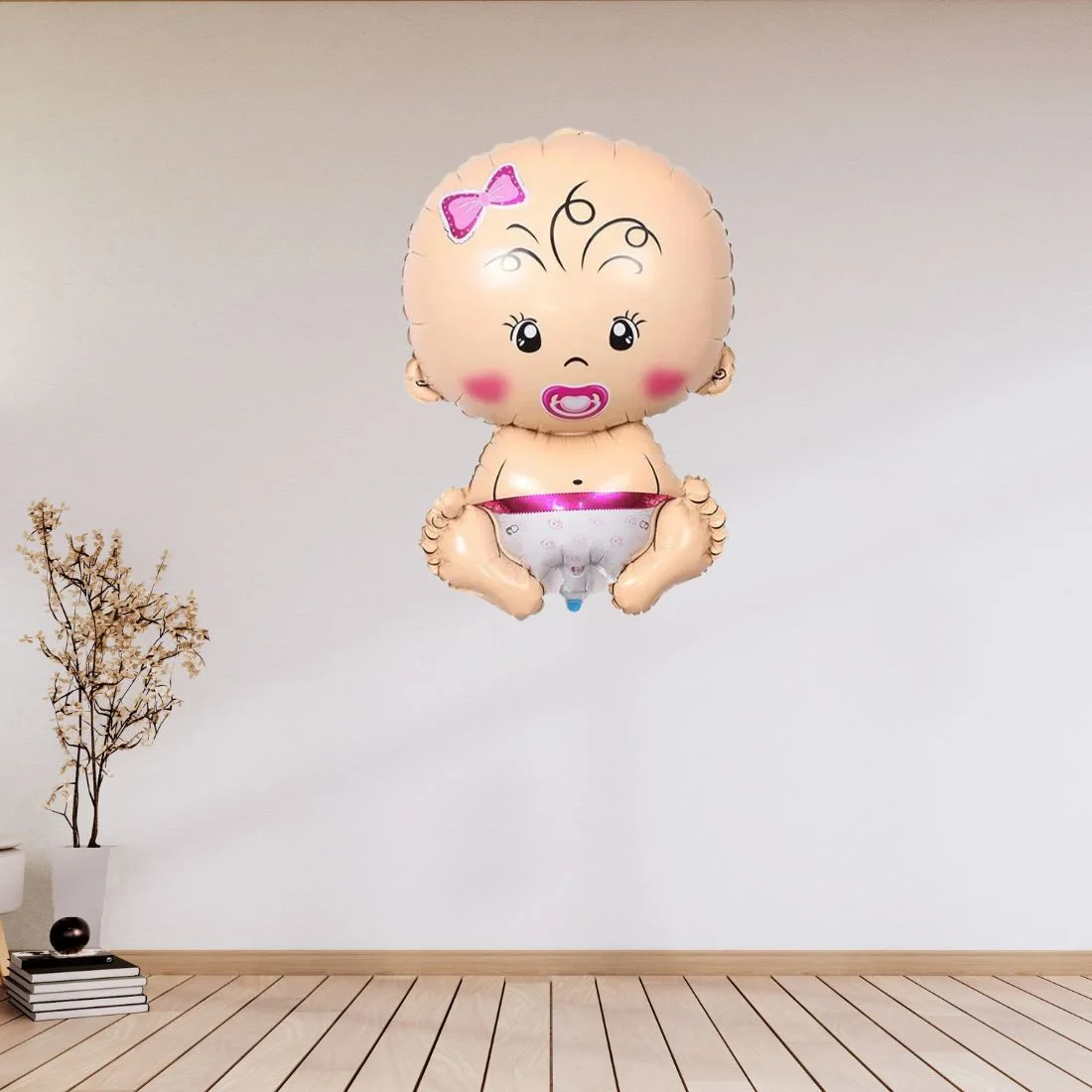 Baby Girl Shower Birthday Balloons – Its a Baby Girl Birthday Party Foil Balloon (28 inches) - Premium Handcrafted 300 GSM Balloons by Party Decor Mall India - View 4