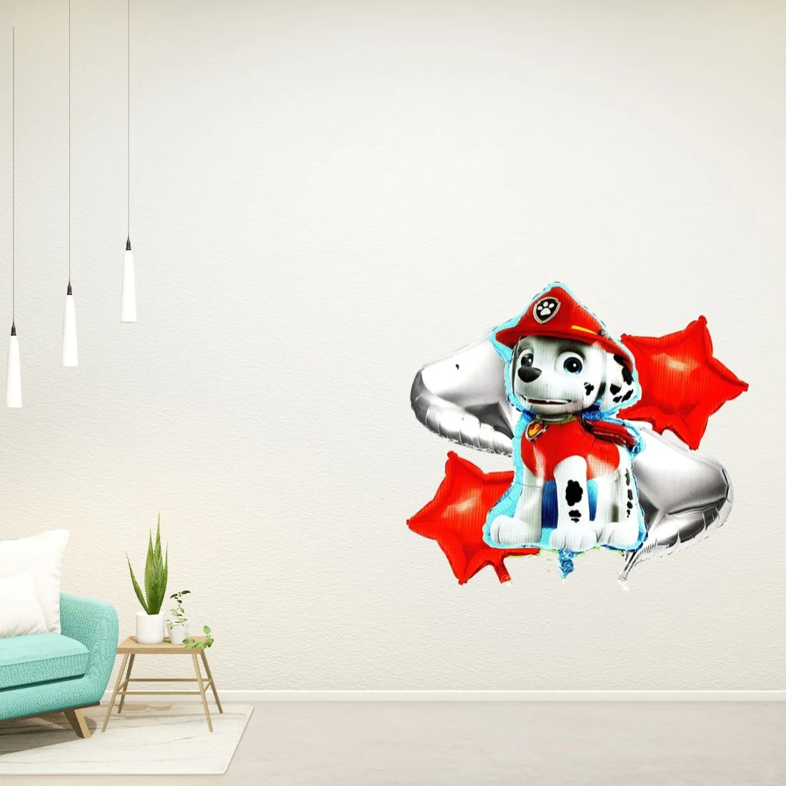 Paw Patrol Marshall cartoon character printed theme decoration foil balloon set of 5 - Premium Handcrafted 300 GSM Balloon Kit by Party Decor Mall India - View 6