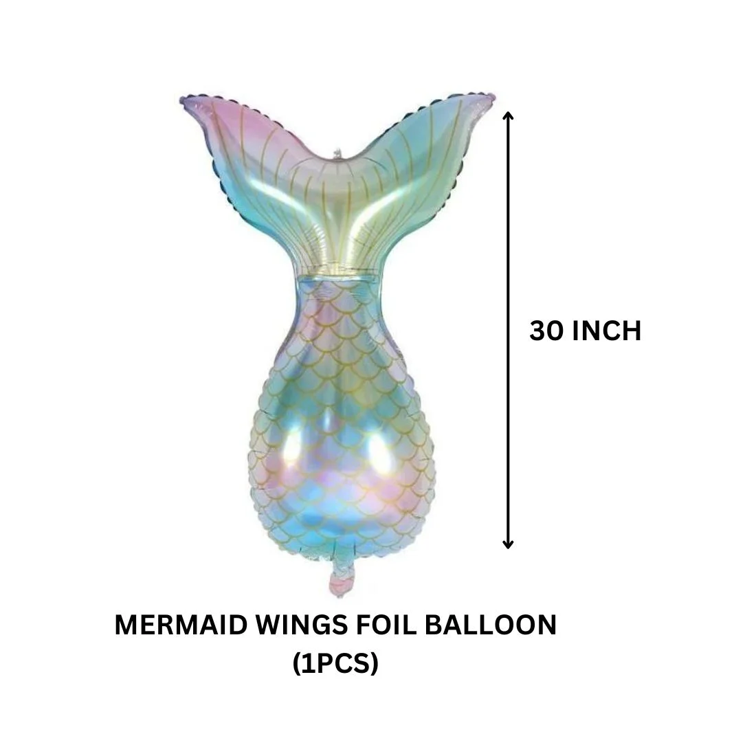 Mermaid Birthday Balloons Party Supplies or Baby Shower Balloons set of 5 - Premium Handcrafted 300 GSM Party Supplies, Balloons by Party Decor Mall India - View 2