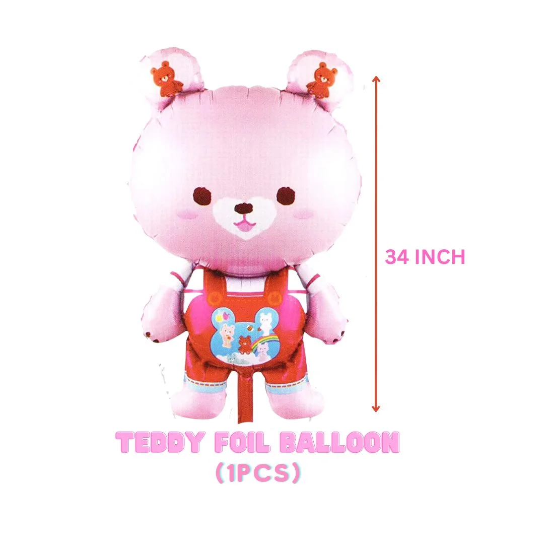 Its a Girl teddy Balloon for Decoration Items Baby Shower Props for Decorations Baby Girl foil Balloon - Pack of 5 - Premium Handcrafted 300 GSM Balloon Kit by Party Decor Mall India - View 2