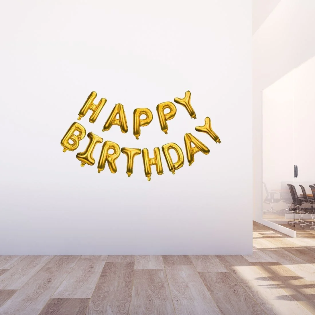 Birthday Decoration DIY Kit Golden Confetti, Metallic Golden, Golden Heart Foil - Premium Handcrafted 300 GSM Birthday Decoration, Party Supplies by Party Decor Mall India - View 3