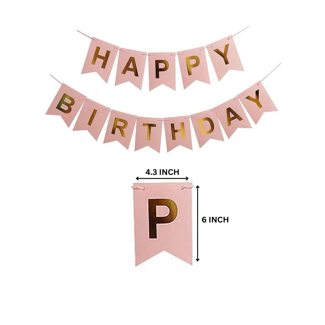 Rose Gold 80Th Birthday Decorations Party Supplies Gifts For Women - Happy Birthday Banner, 80 Number And Confetti Balloons - Premium Handcrafted 300 GSM Birthday Decoration, Party Supplies, Balloons by Party Decor Mall India - View 3