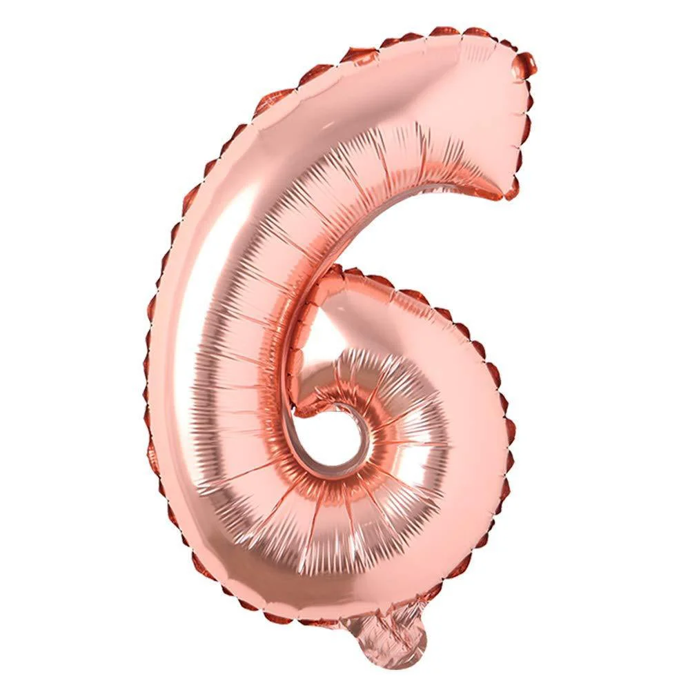 32 Inches Number Foil Balloon, Rose Gold Color - Premium Handcrafted 300 GSM Party Supplies by Party Decor Mall India - View 13