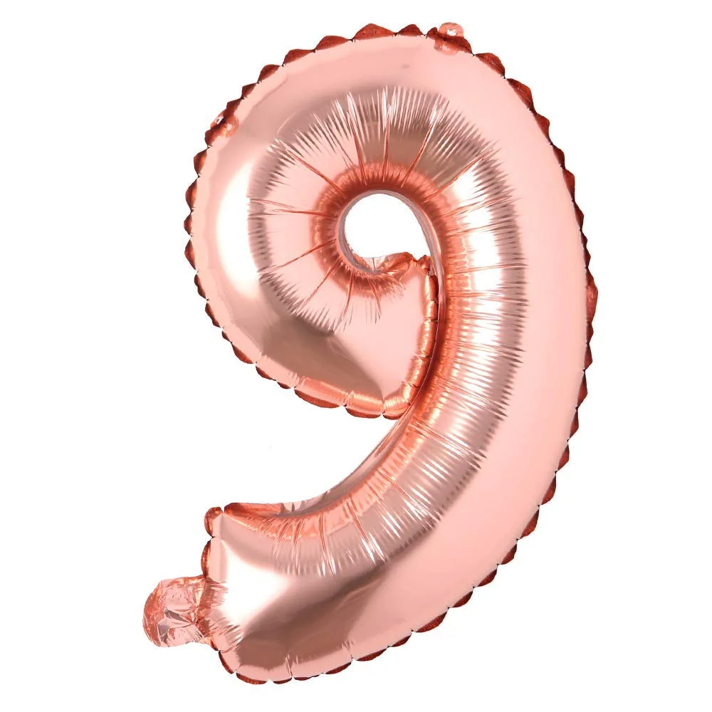 32 Inches Number Foil Balloon, Rose Gold Color - Premium Handcrafted 300 GSM Party Supplies by Party Decor Mall India - View 16