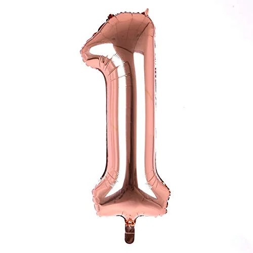 32 Inches Number Foil Balloon, Rose Gold Color - Premium Handcrafted 300 GSM Party Supplies by Party Decor Mall India - View 8