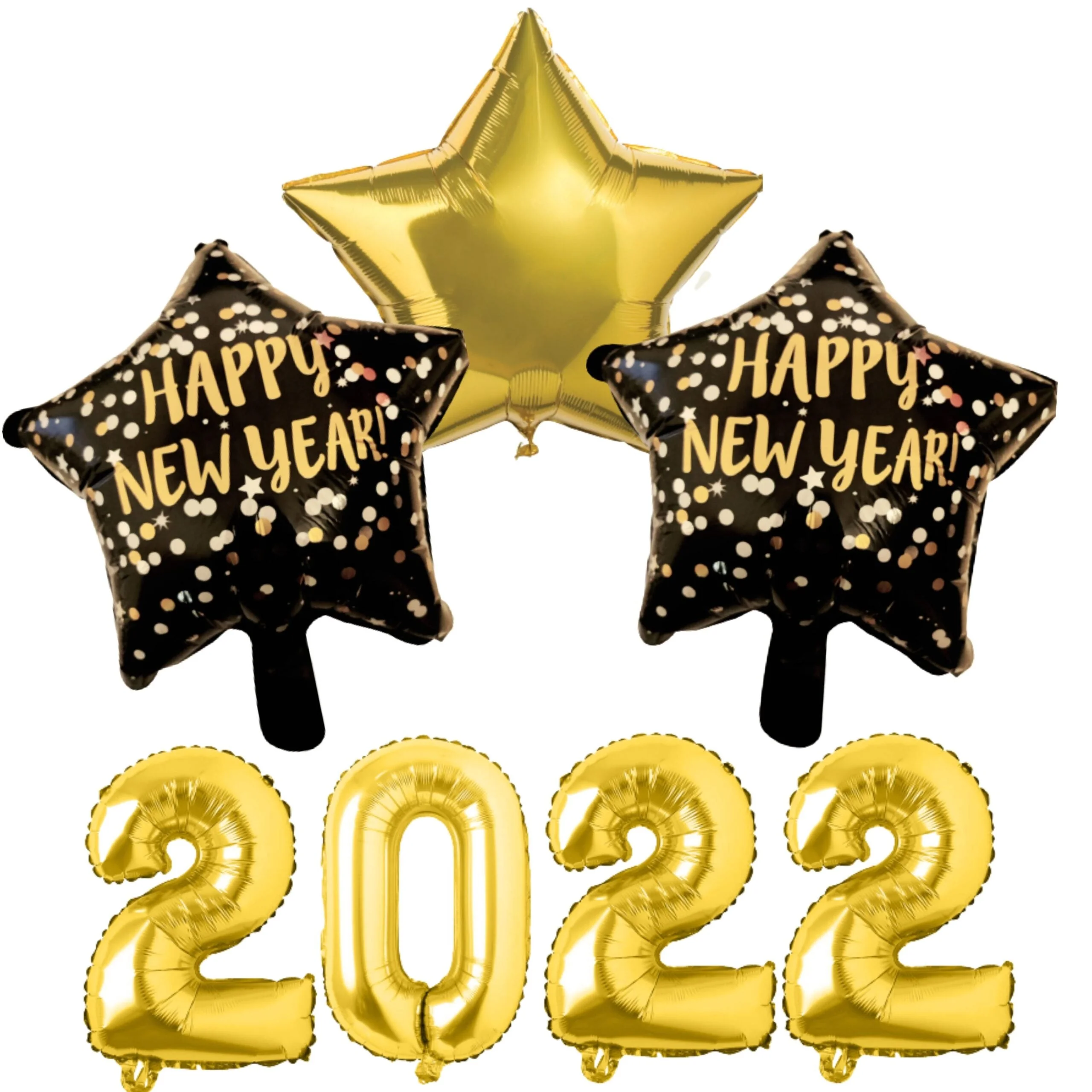 Welcome 2023 Happy New Year Foil Balloons for New Year Celebration Decoration (6 Pieces) - Premium Handcrafted 300 GSM Foil Balloons, Balloons by Party Decor Mall India - View 1