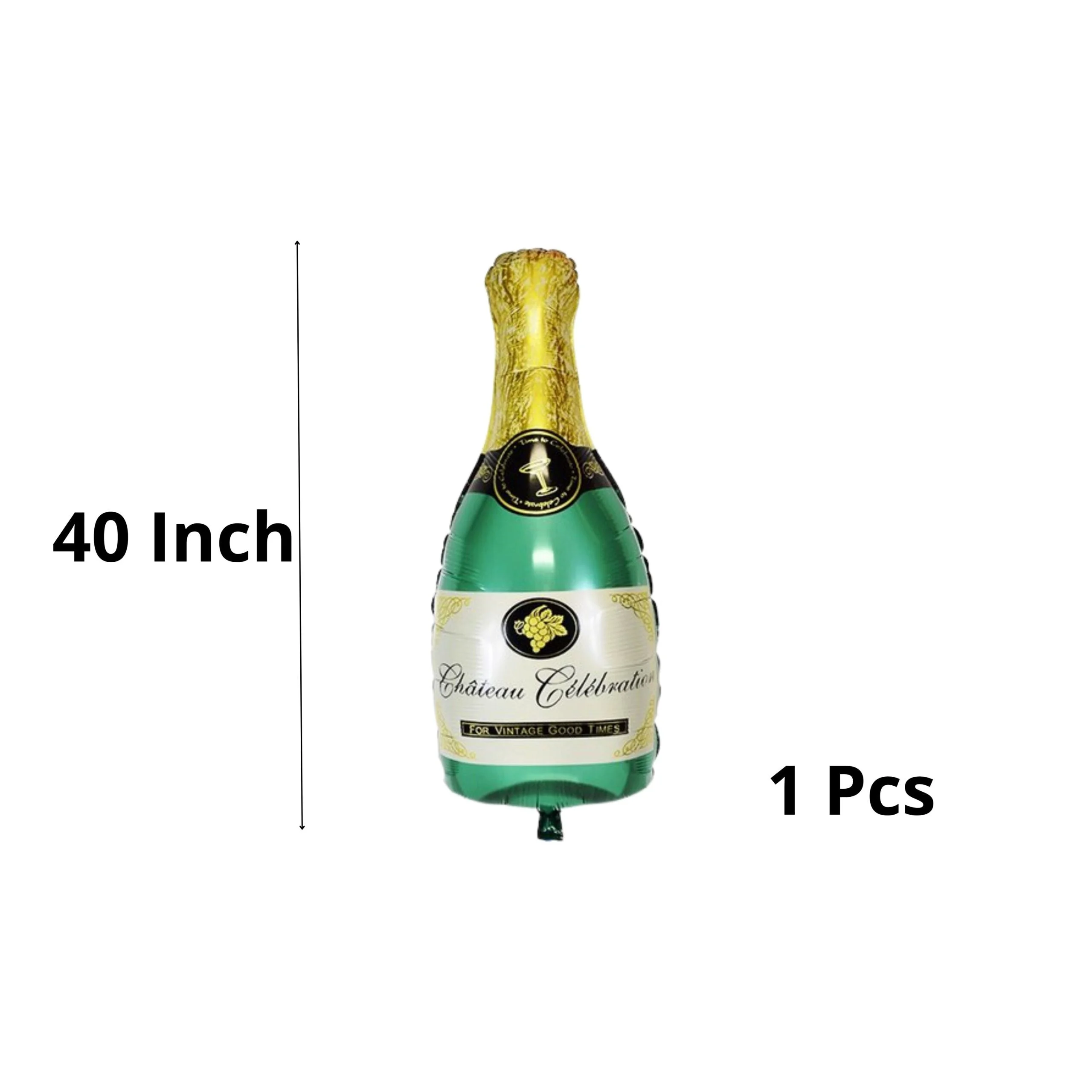 Welcome Happy New Year Foil Balloons for New Year Celebration Decoration (Champagne Bottle, Star Foil Balloons) - Premium Handcrafted 300 GSM Foil Balloons, Balloons by Party Decor Mall India - View 5