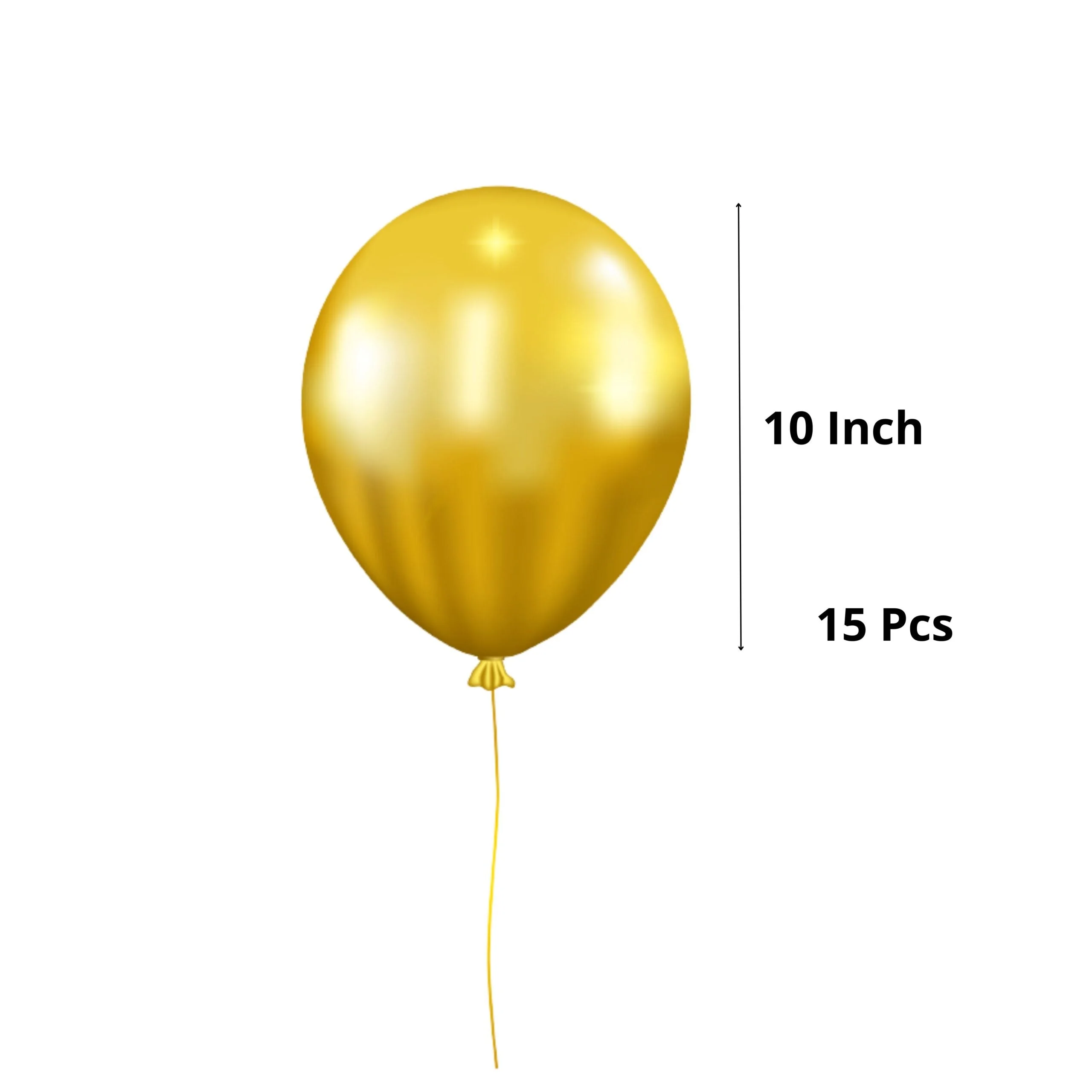 Happy New Year Foil Balloons for New Year Celebration Decoration (Golden and Black) - Premium Handcrafted 300 GSM Foil Balloons, Balloons by Party Decor Mall India - View 5