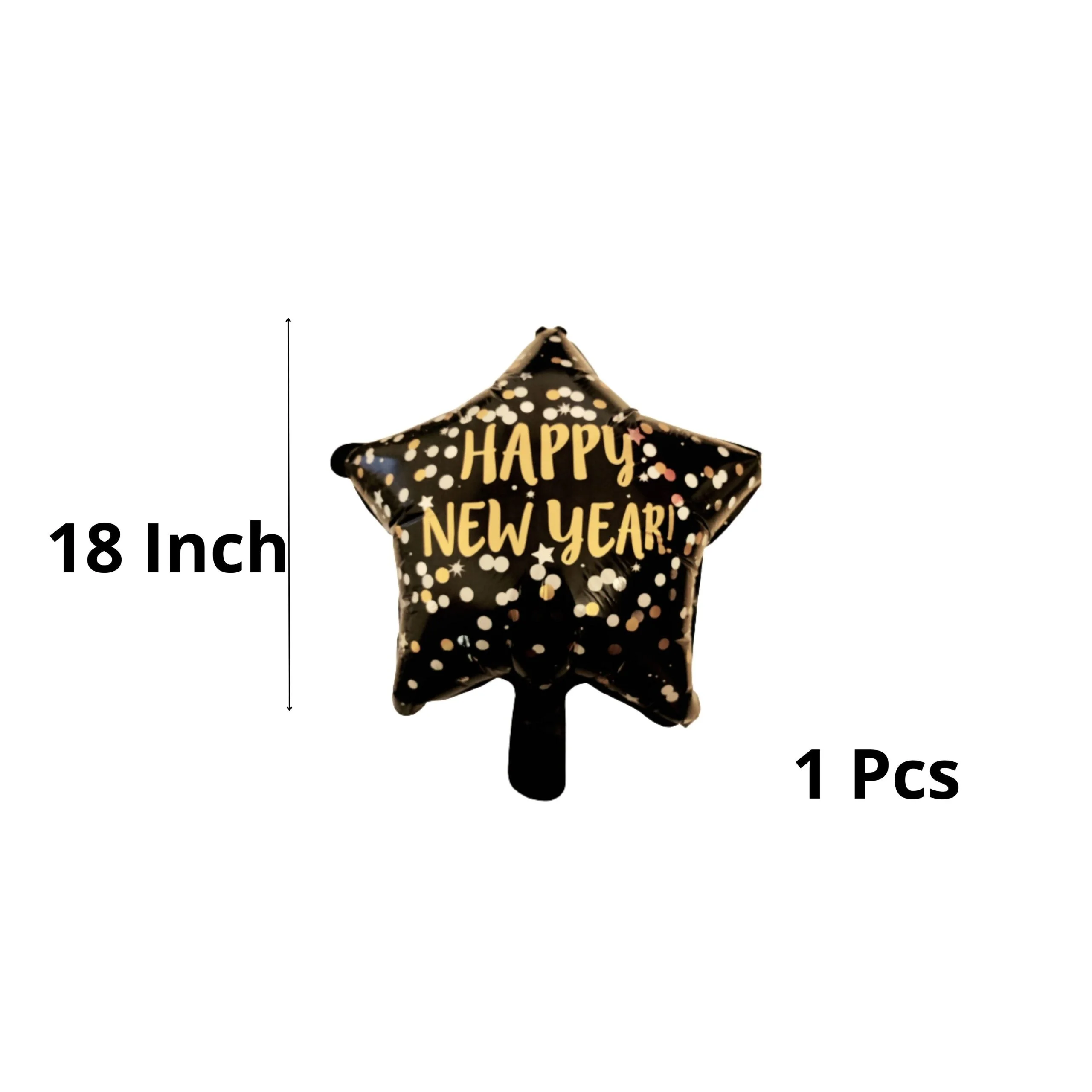 Happy New Year Banner for Decorations 2023 – Black and Gold Letters Banner, Golden Foil Curtain & Large Size Champagne and Latex Balloons (58 pcs ) - Premium Handcrafted 300 GSM Latex Balloons, Balloons by Party Decor Mall India - View 4
