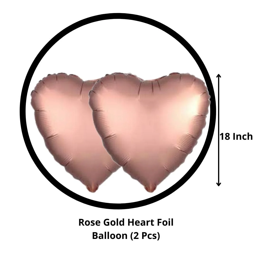 Love Shape Letter Foil Balloon with Rose Gold Confetti and Rose Gold Metallic Balloons for Birthday Wedding Valentine Day Engagement Party (20 piece) - Premium Handcrafted 300 GSM Balloons by Party Decor Mall India - View 4