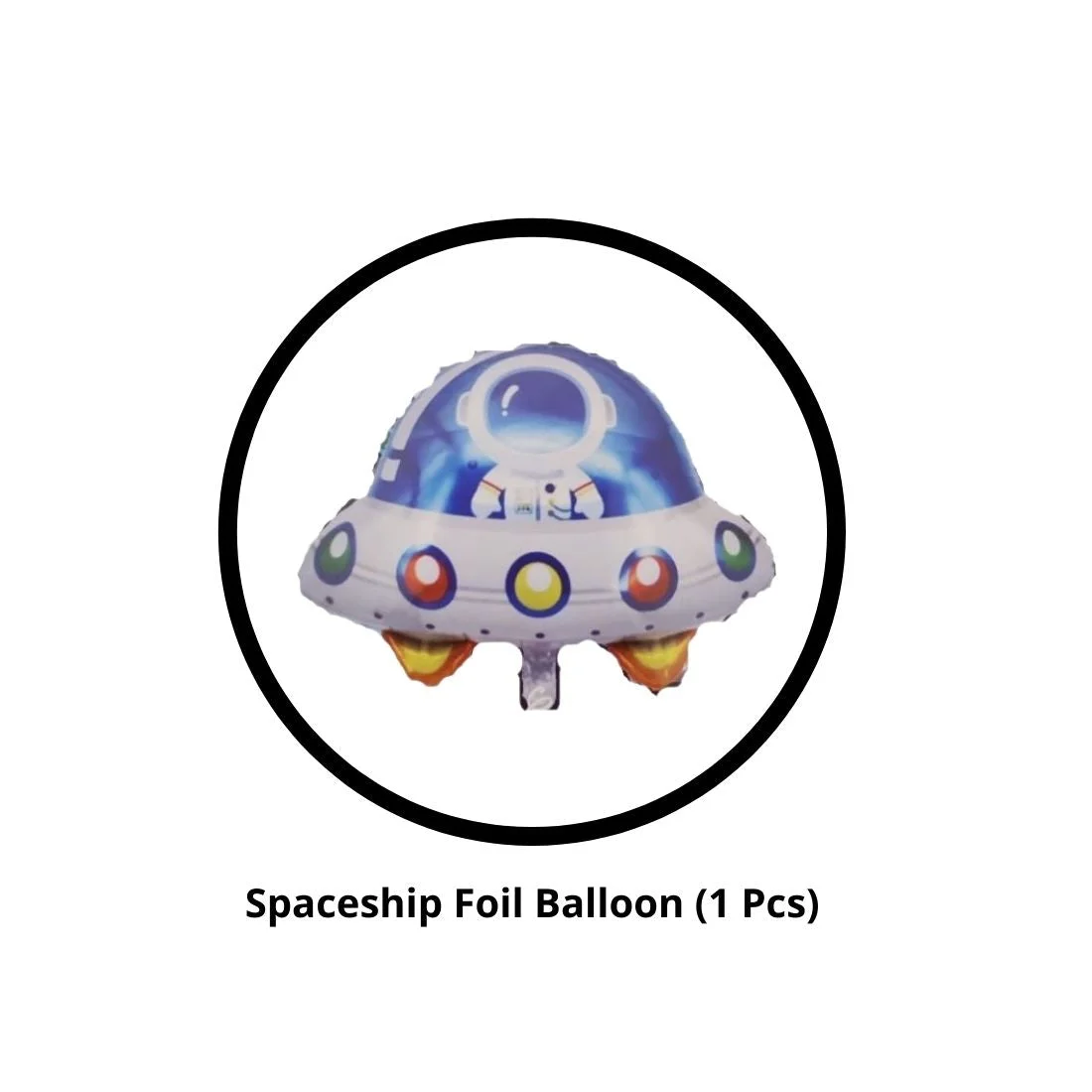 Spaceship Theme Birthday Balloons Kids Decoration, Set of 5 Spaceship Theme Happy Bday Party Decor for Girls & Boys Spaceship (set of 5 ) - Premium Handcrafted 300 GSM Balloons by Party Decor Mall India - View 4