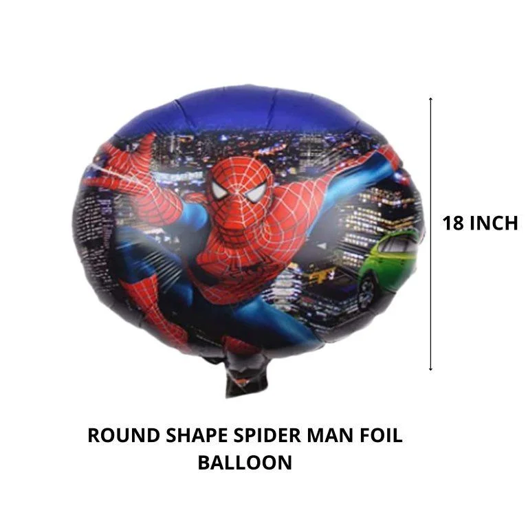 68Pcs Spider Superhero Theme Birthday Decoration for Boys, Spider superhero Foil Balloon & Banner, Red, White & Blue Balloons - Premium Handcrafted 300 GSM Birthday Decoration, Balloons by Party Decor Mall India - View 3