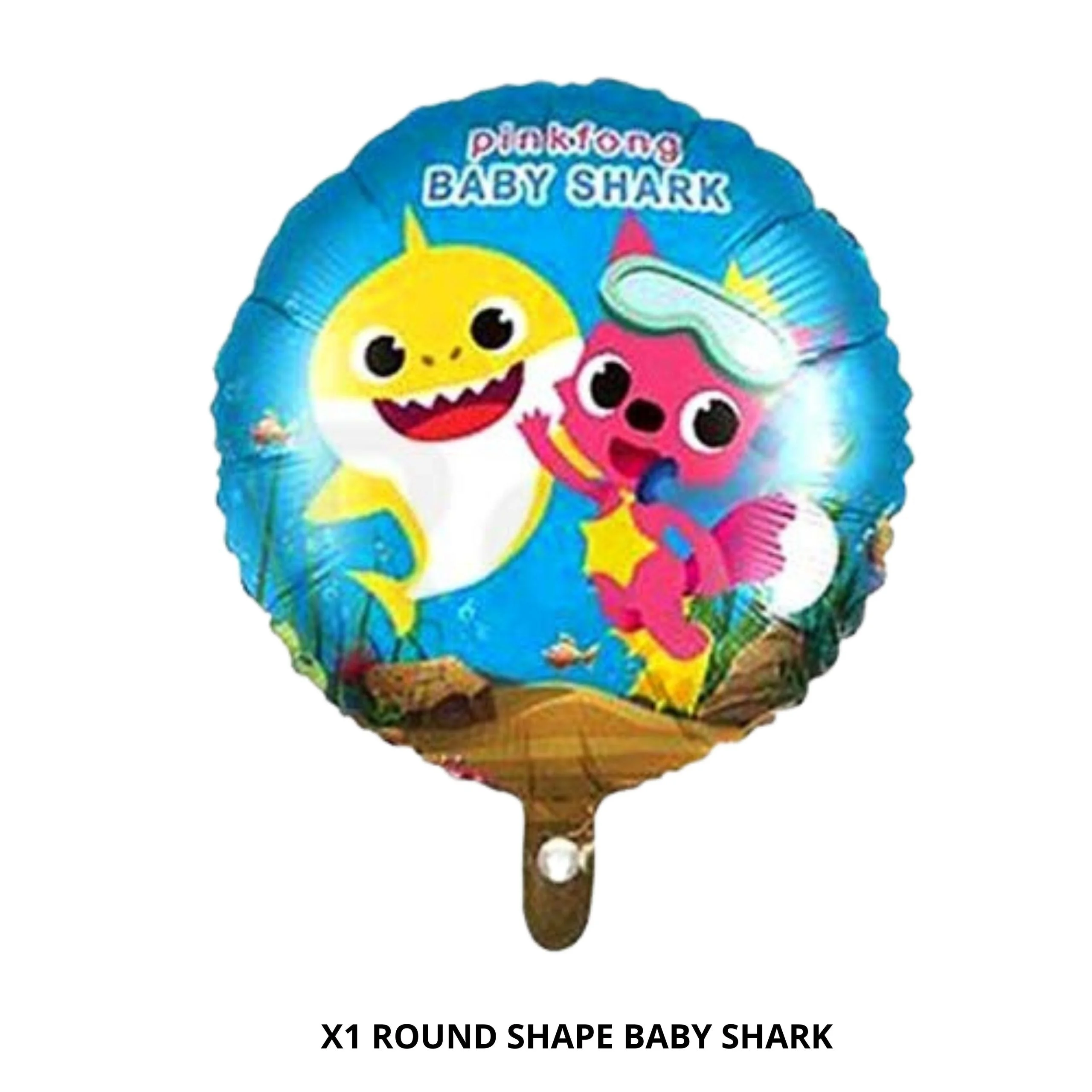 40Pcs Baby Shark Theme Birthday Decoration for Kids Girls Boys, Baby Shark Foil Balloon & Banner, Pastel Pink & Pastel Blue Balloons, Silver Curtains - Premium Handcrafted 300 GSM Birthday Decoration, Balloons by Party Decor Mall India - View 7