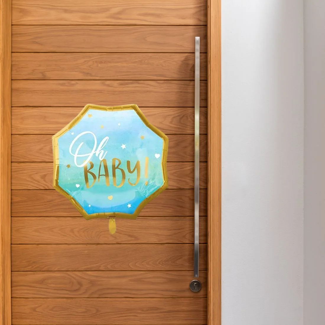 Oh Baby Blue foil Balloon - Premium Handcrafted 300 GSM Foil Balloon by Party Decor Mall India - View 3