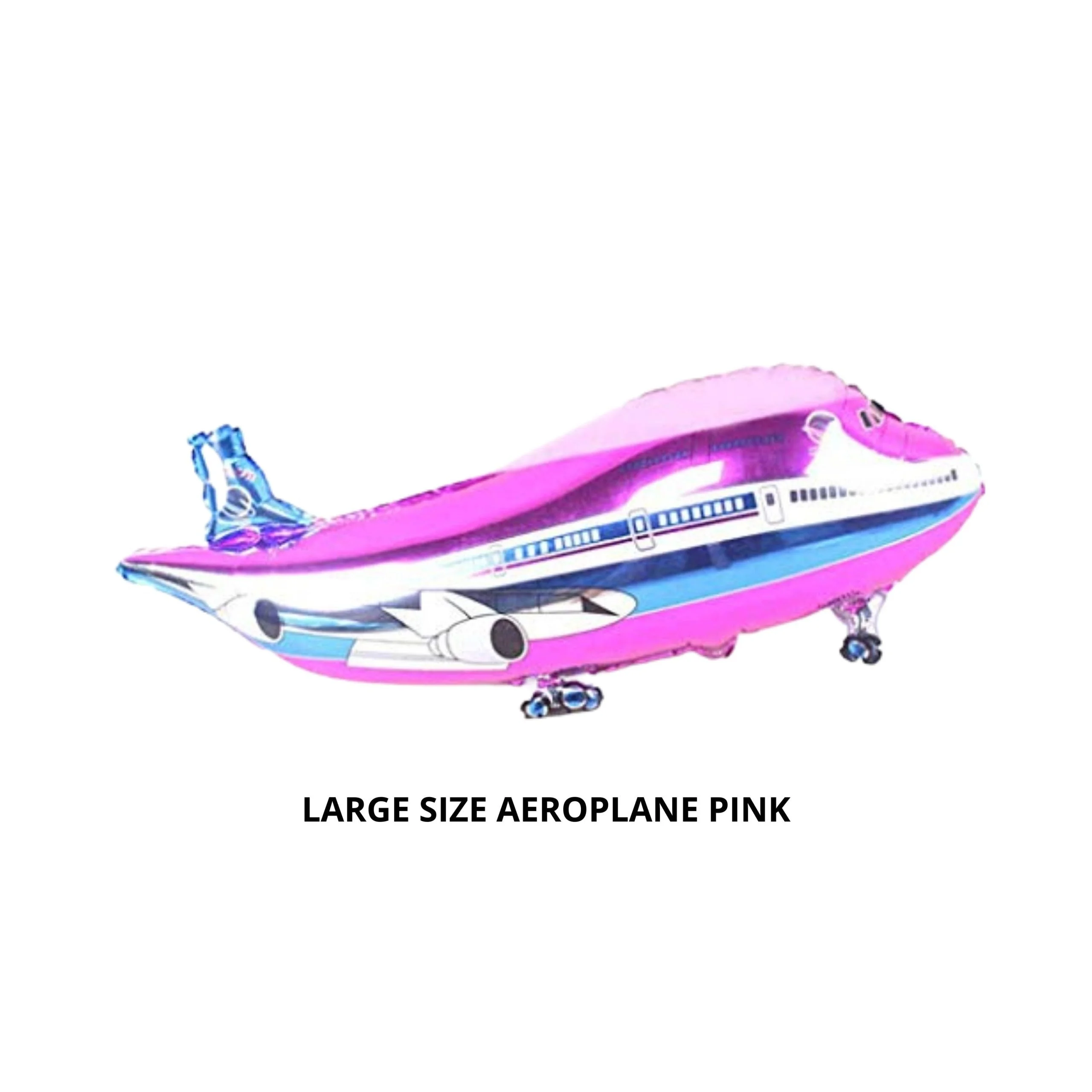 Pink Aeroplane Foil Balloon - Premium Handcrafted 300 GSM Foil Balloon by Party Decor Mall India - View 2