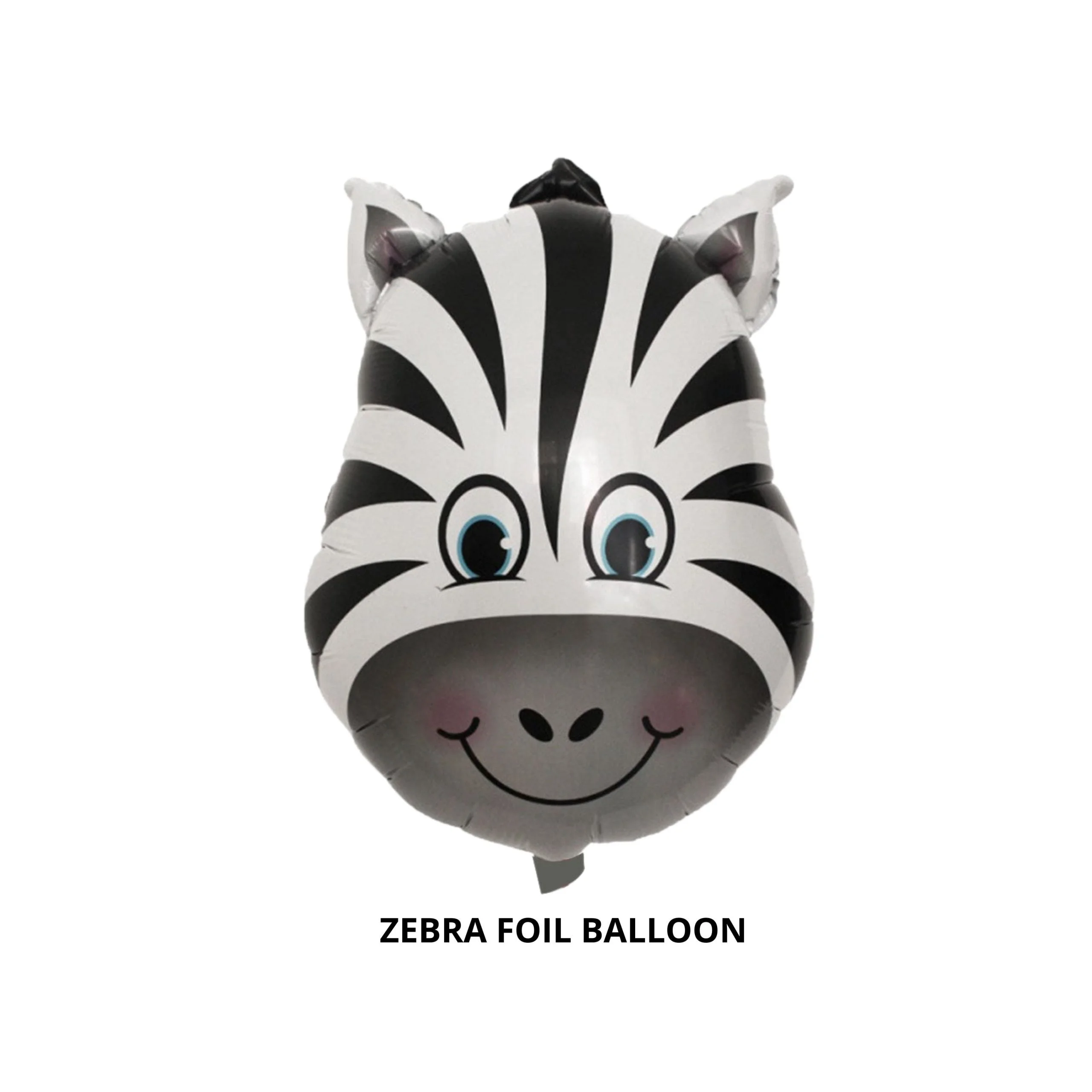 Animal Face Shaped Foil Balloon for Kids Birthday Party, Animal Theme, Zoo Party Decoration- Pack of 1 (Zebra) - Premium Handcrafted 300 GSM Foil Balloon by Party Decor Mall India - View 2