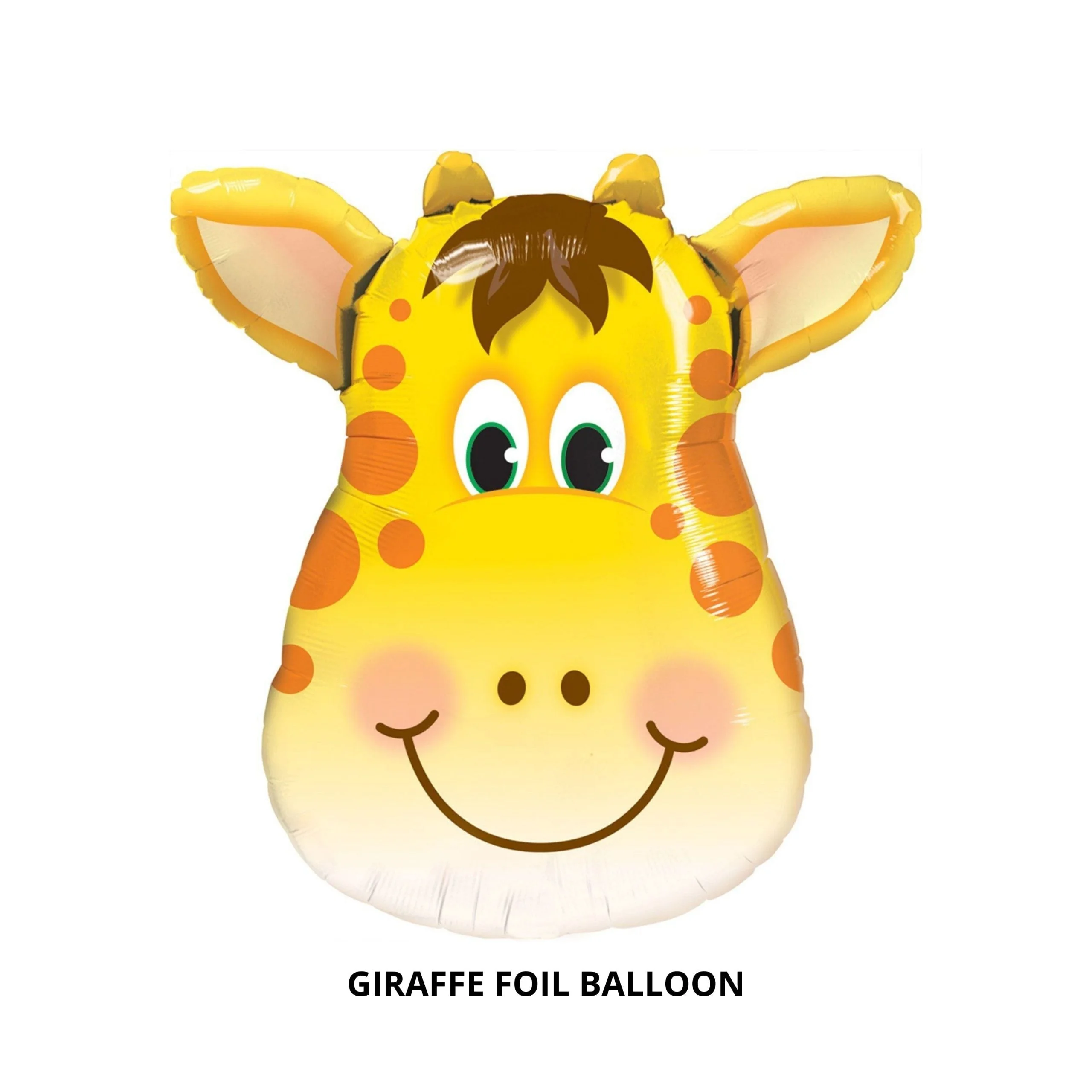 Animal Face Shaped Foil Balloon for Kids Birthday Party, Animal Theme, Zoo Party Decoration- Pack of 1 (Giraffe) - Premium Handcrafted 300 GSM Foil Balloon by Party Decor Mall India - View 2