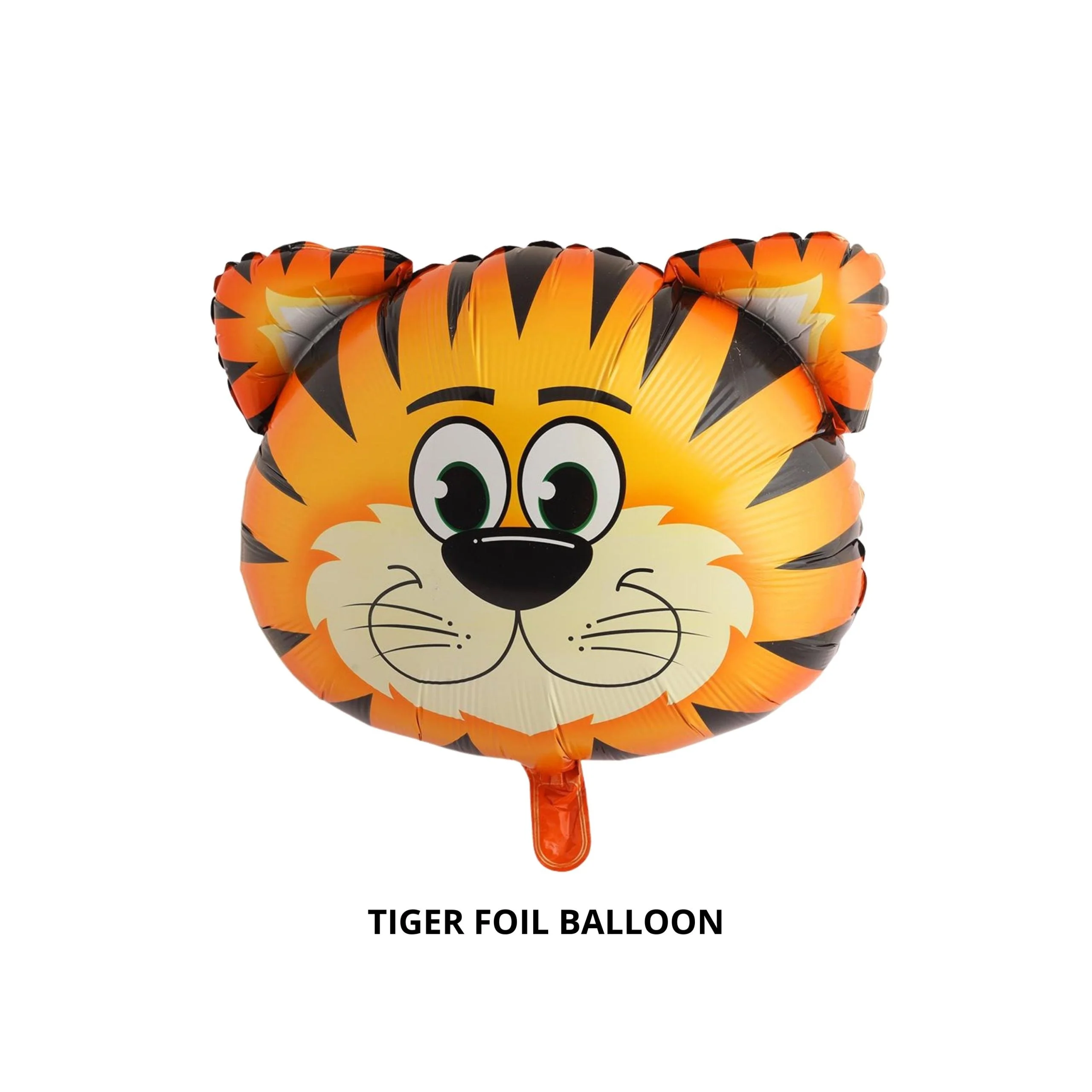 Animal Face Shaped Foil Balloon for Kids Birthday Party, Animal Theme, Zoo Party Decoration- Pack of 1 (Tiger) - Premium Handcrafted 300 GSM Foil Balloon by Party Decor Mall India - View 2