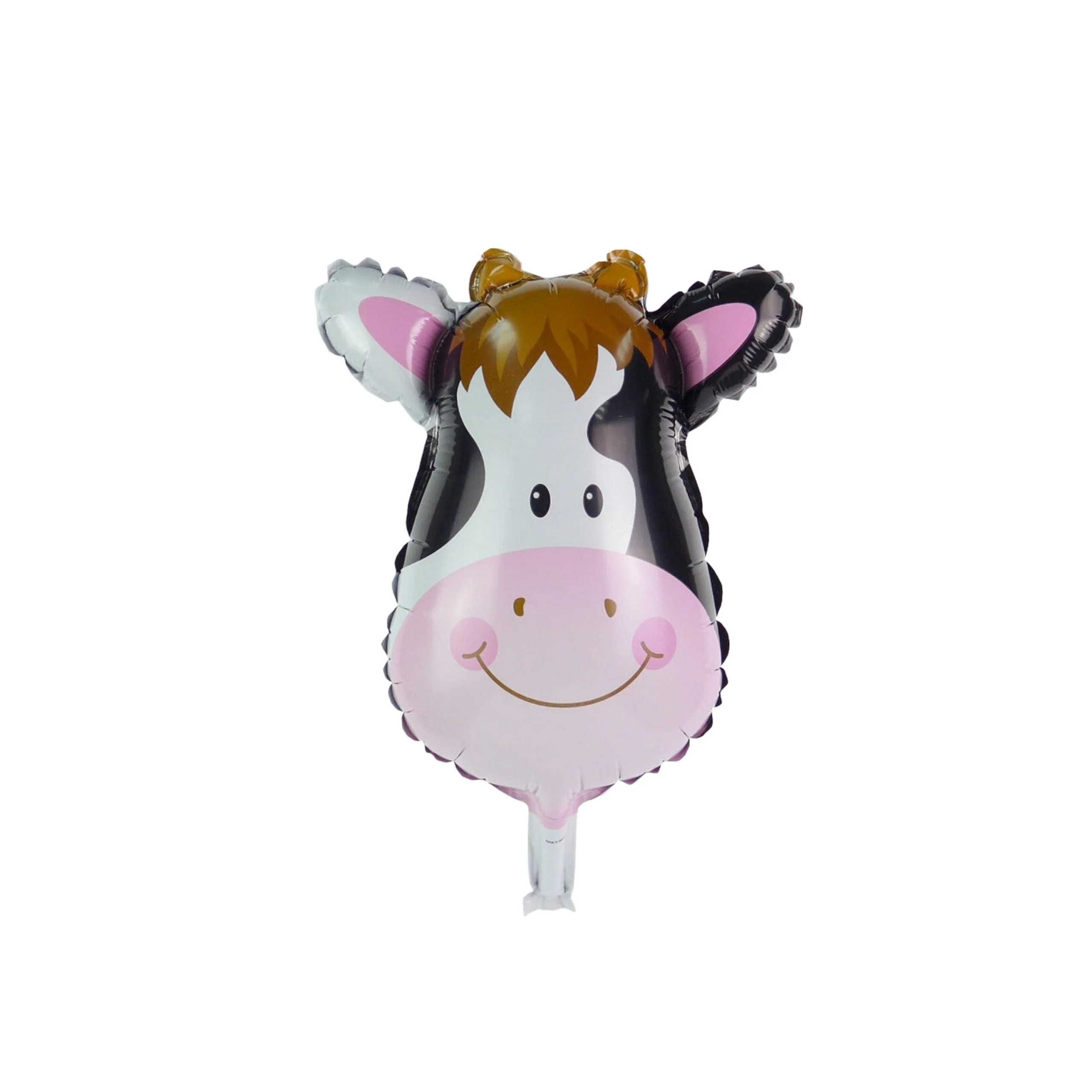 Animal Face Shaped Foil Balloon for Kids Birthday Party, Animal Theme, Zoo Party Decoration- Pack of 1 (Cow) - Premium Handcrafted 300 GSM Foil Balloon by Party Decor Mall India - View 1