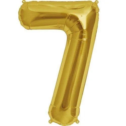 32 Inches Number Foil Balloon, Gold Color - Premium Handcrafted 300 GSM Foil Balloon by Party Decor Mall India - View 13