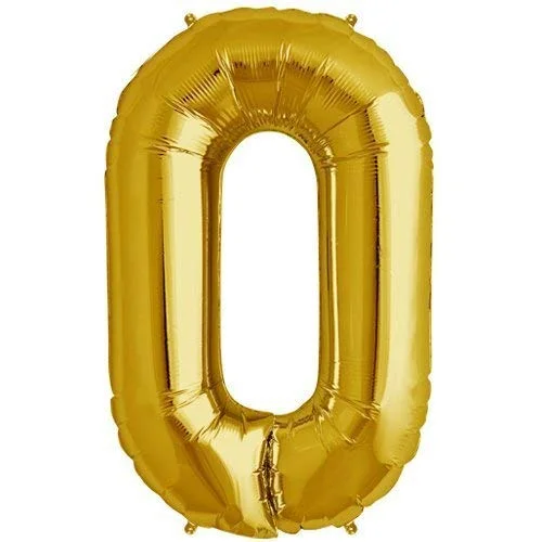 32 Inches Number Foil Balloon, Gold Color - Premium Handcrafted 300 GSM Foil Balloon by Party Decor Mall India - View 6