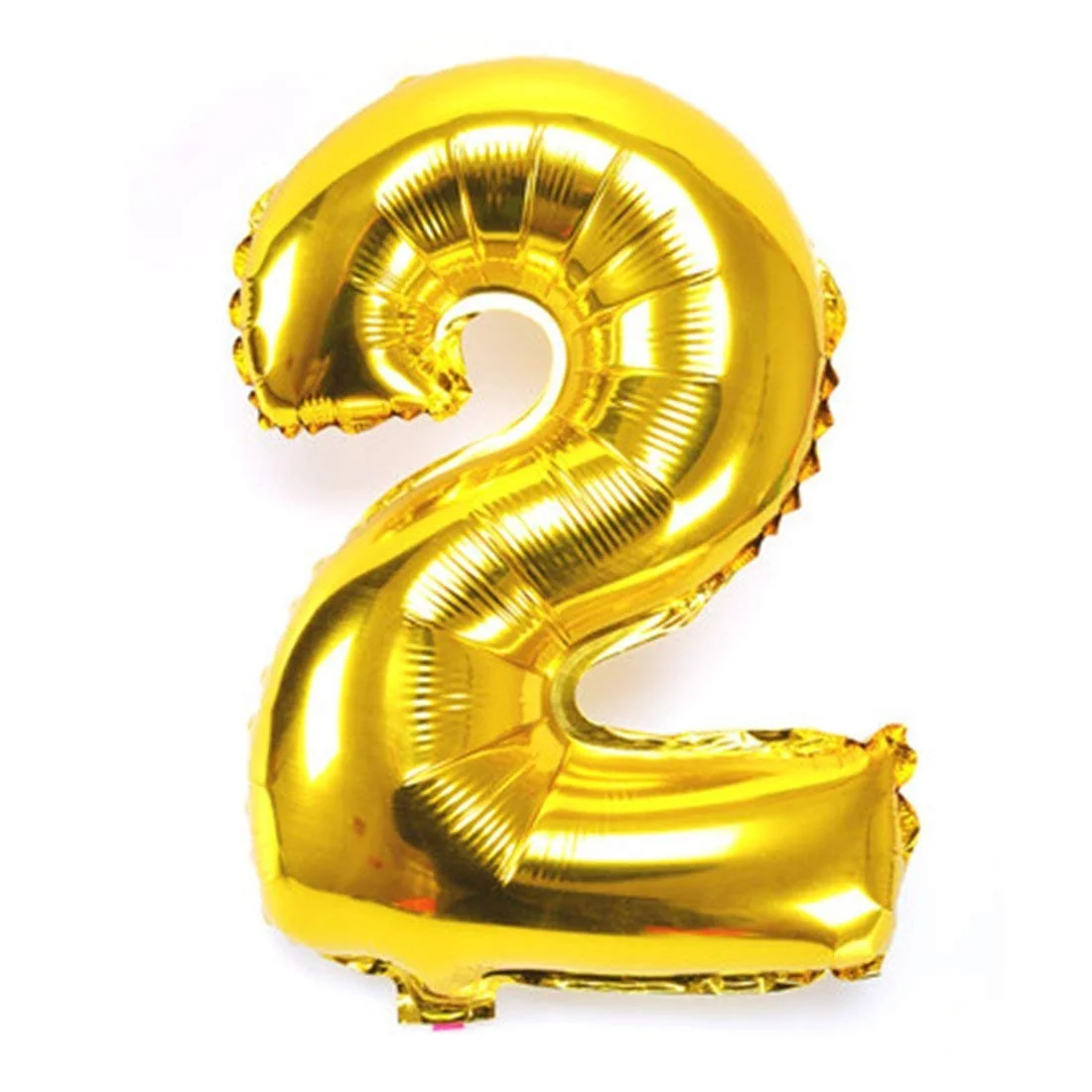 32 Inches Number Foil Balloon, Gold Color - Premium Handcrafted 300 GSM Foil Balloon by Party Decor Mall India - View 8
