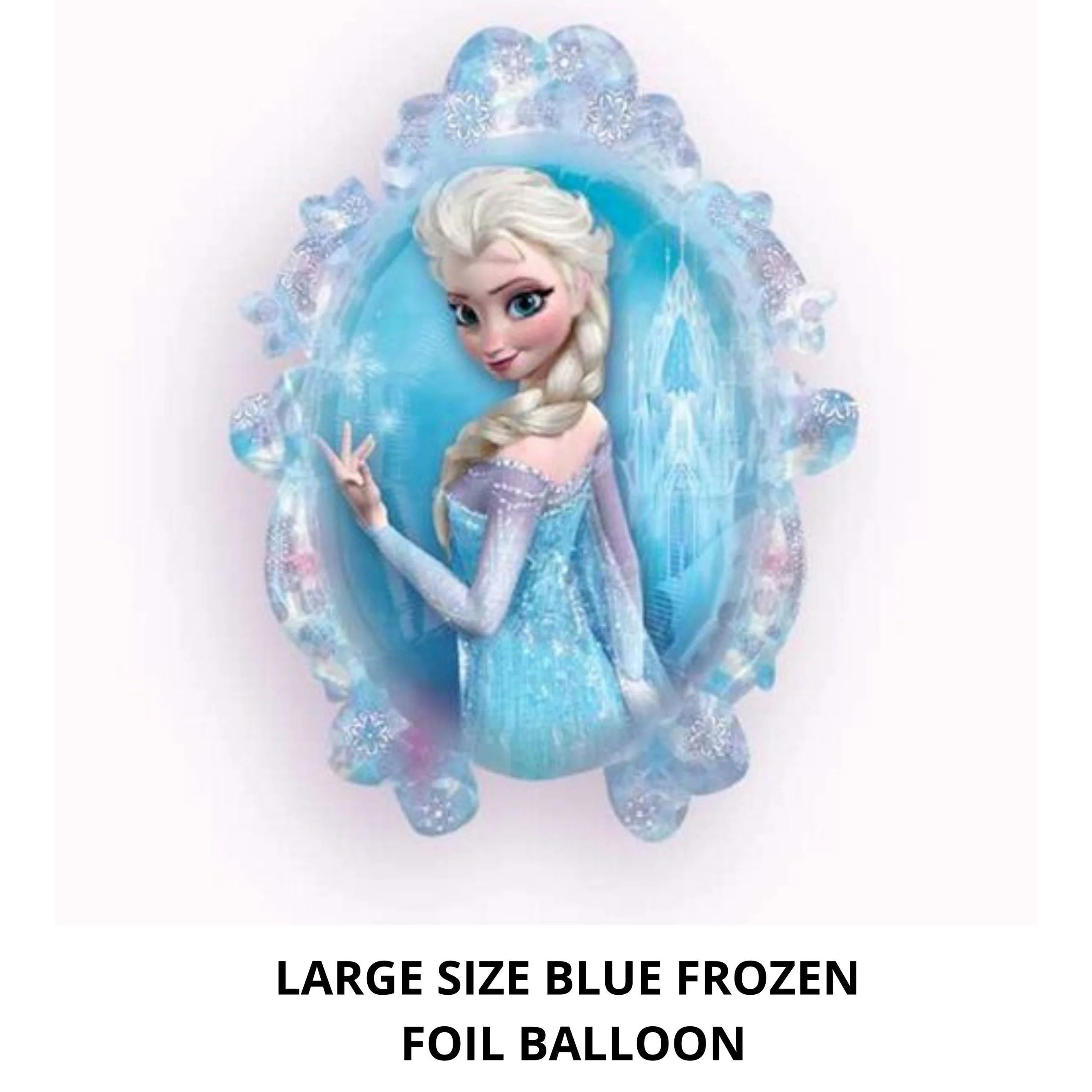 Frozen Theme Birthday Decoration for Girls 56 Pcs – Princess Elsa Birthday Party Decorations – Frozen Birthday Decorations for Girls - Premium Handcrafted 300 GSM Birthday Decoration by Party Decor Mall India - View 5