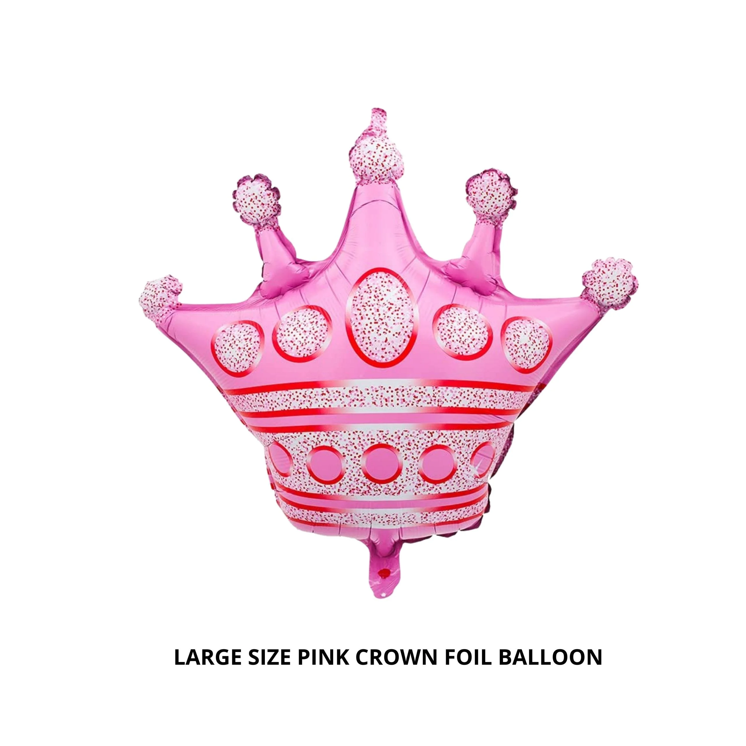 Pink Girls Princess Crown Foil Balloons Set for Girls Theme Birthday Party (set of 5) - Premium Handcrafted 300 GSM Foil Balloons, Balloons by Party Decor Mall India - View 2