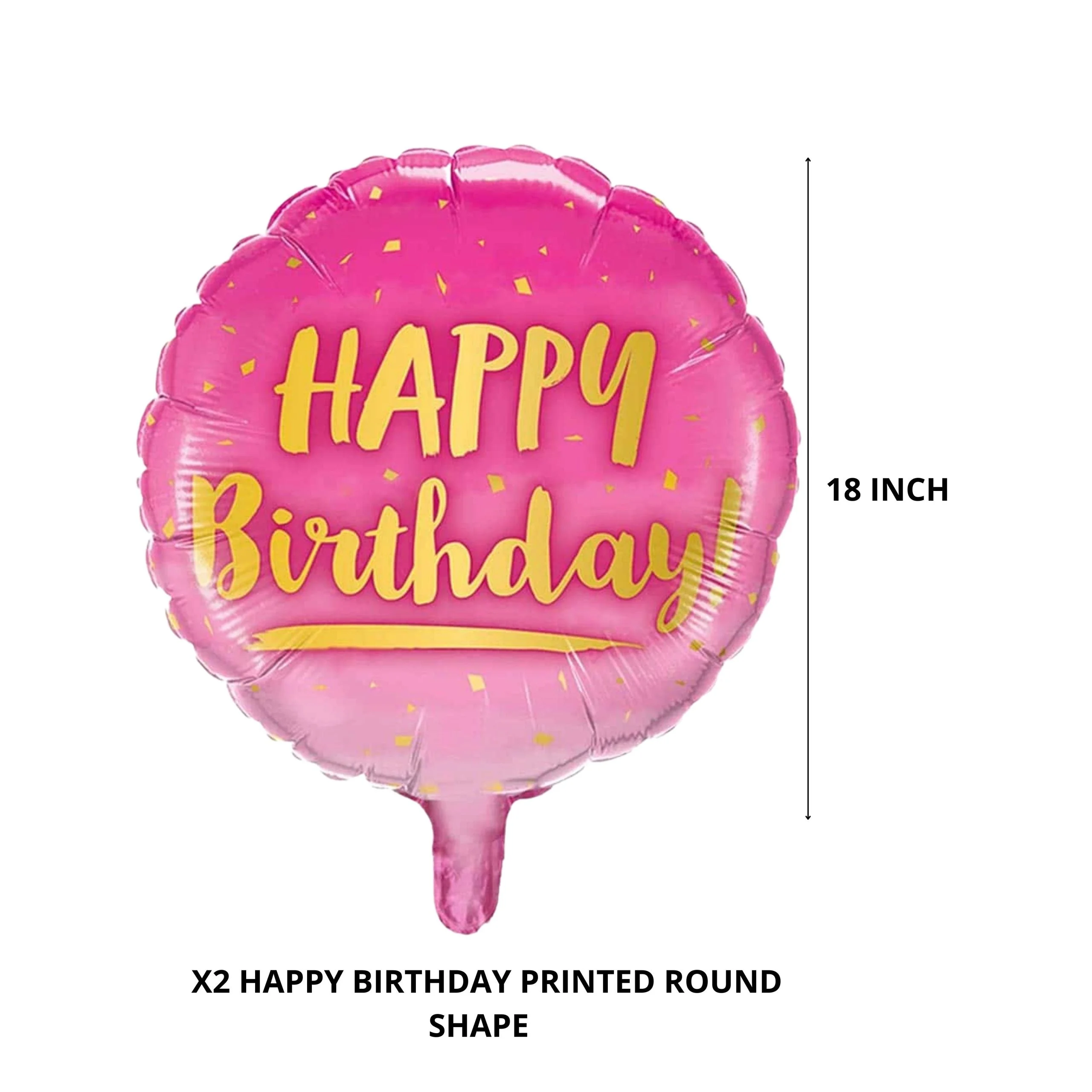 Pink Girls Princess Crown Foil Balloons Set for Girls Theme Birthday Party (set of 5) - Premium Handcrafted 300 GSM Foil Balloons, Balloons by Party Decor Mall India - View 4