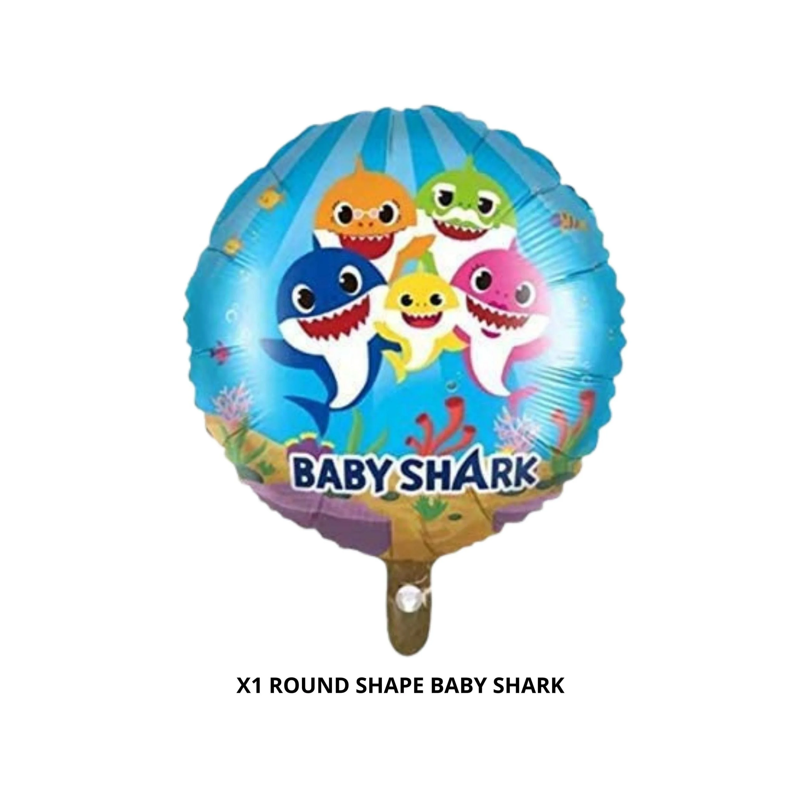Baby Shark Birthday Decoration for Kids Girls Boys, Baby Shark Foil Balloon (set of 5) - Premium Handcrafted 300 GSM Birthday Decoration by Party Decor Mall India - View 3